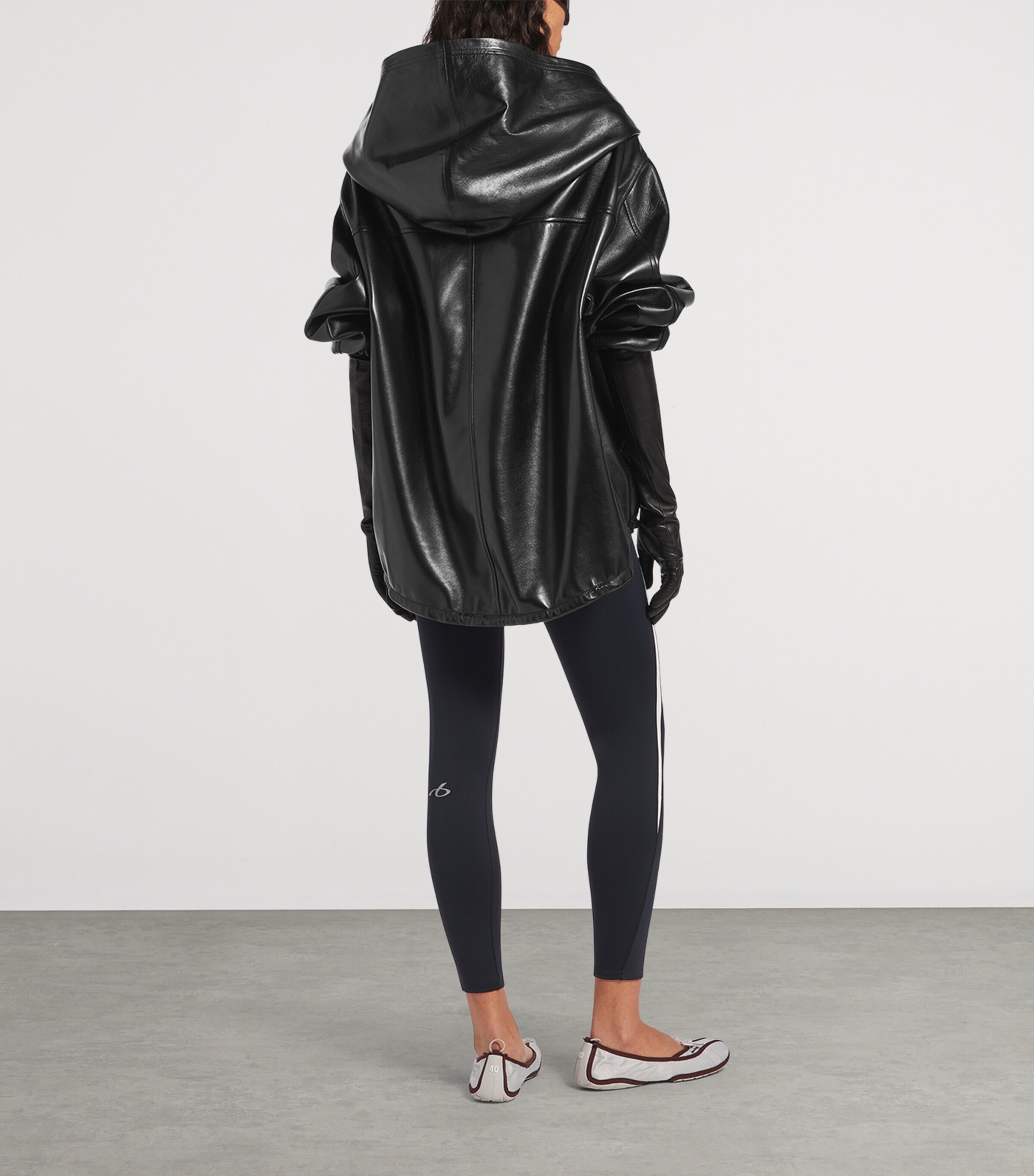 Balenciaga Womens Lambskin Hoodie Image 3
