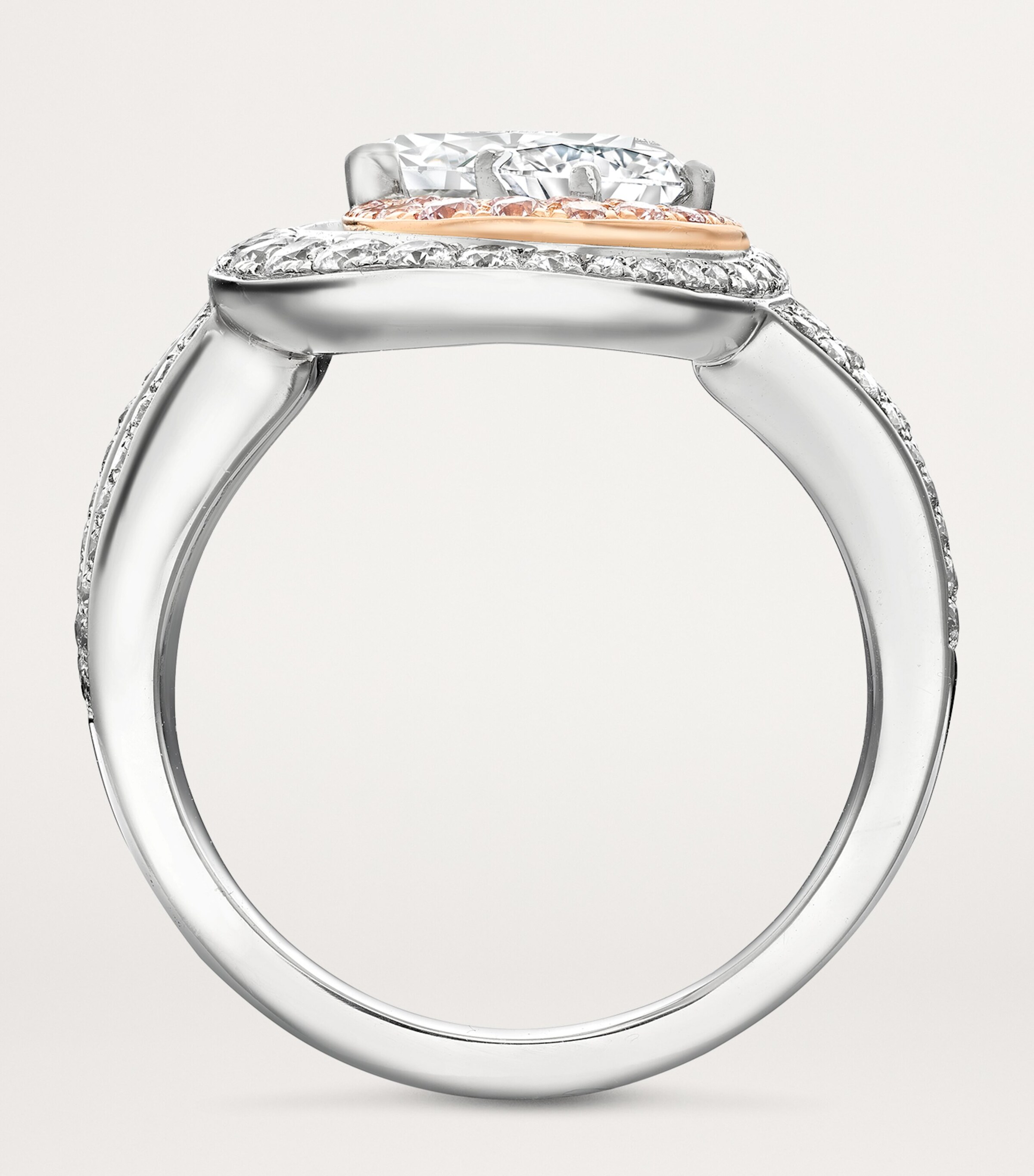 Platinum and Rose Gold National Gallery Motherhood Ring PLATINUM Image 4