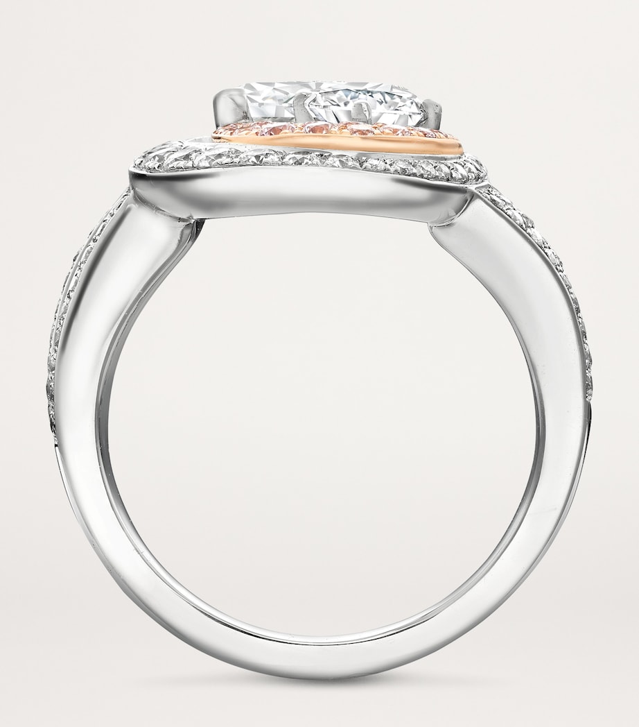 Platinum and Rose Gold National Gallery Motherhood Ring PLATINUM Image 4