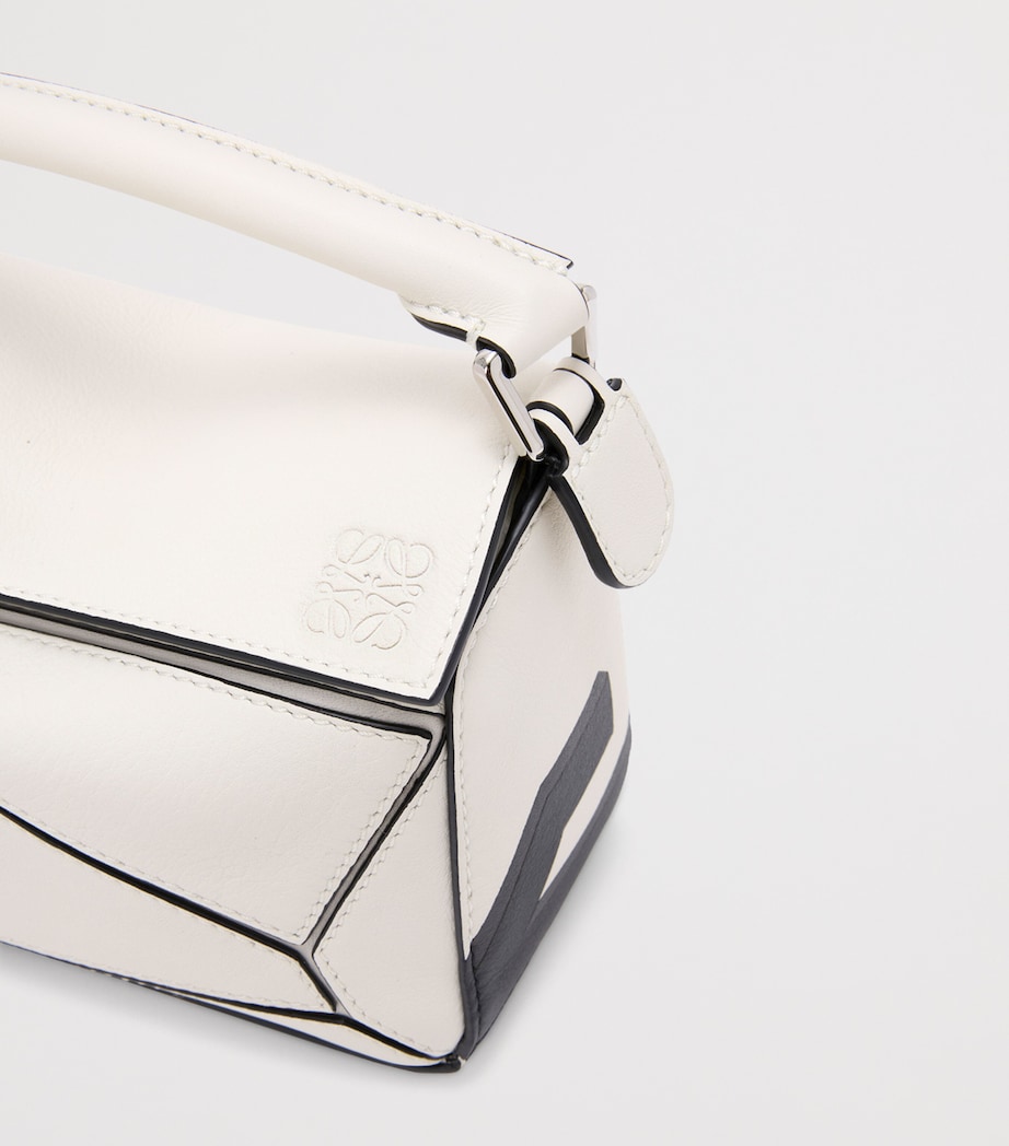 x Louis Wain Mini Leather Puzzle Top-Handle Bag SOFT WHITE Image 7