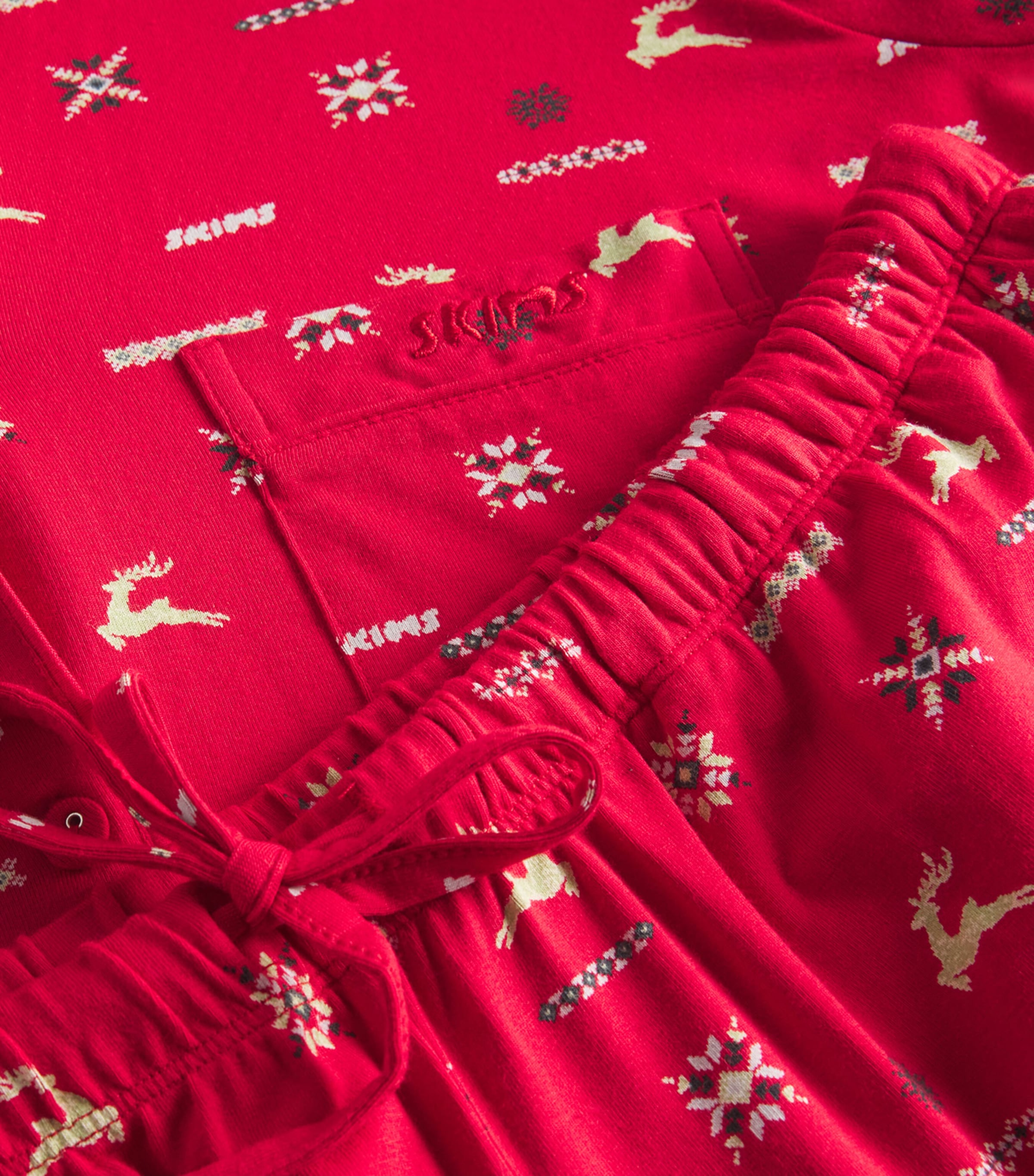 Modal-Blend Festive Print Pyjama Set CRNBRRY VNTG DR PRNT Image 5