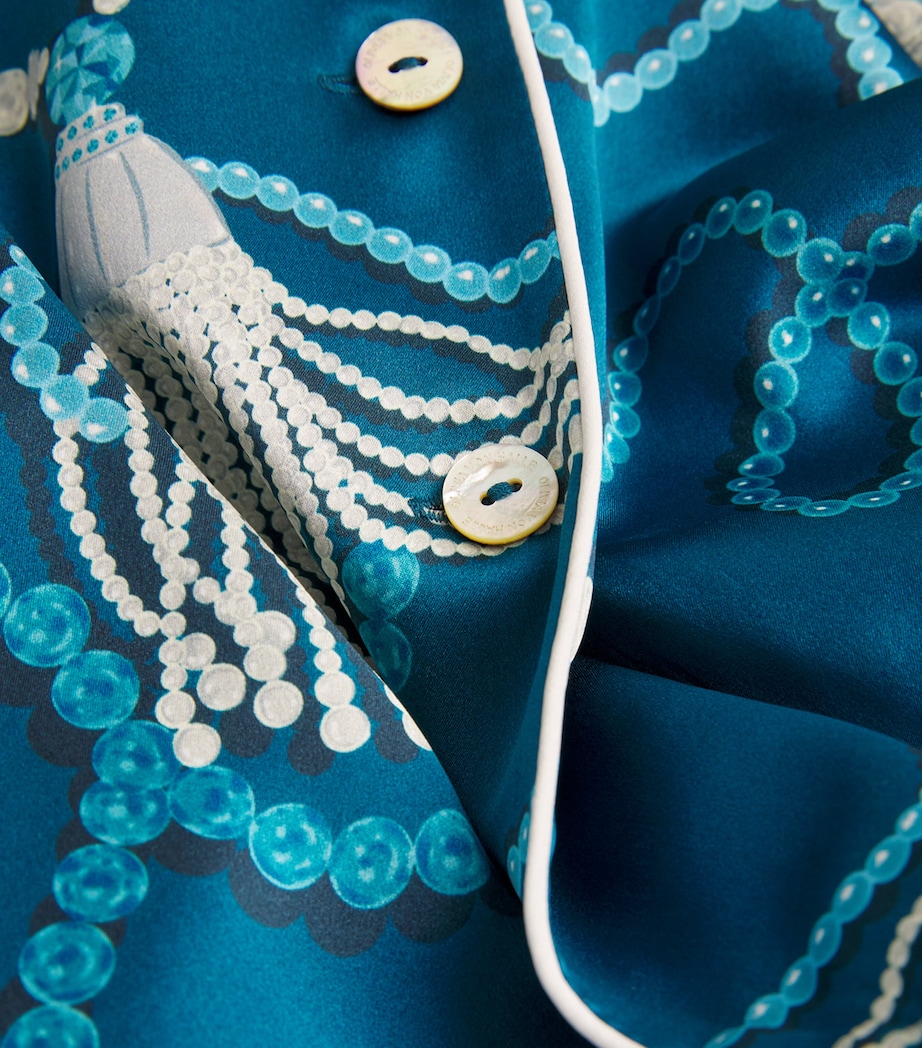 Silk Floral Lila Periwinkle Pyjama Set PERIWINKLE Image 5