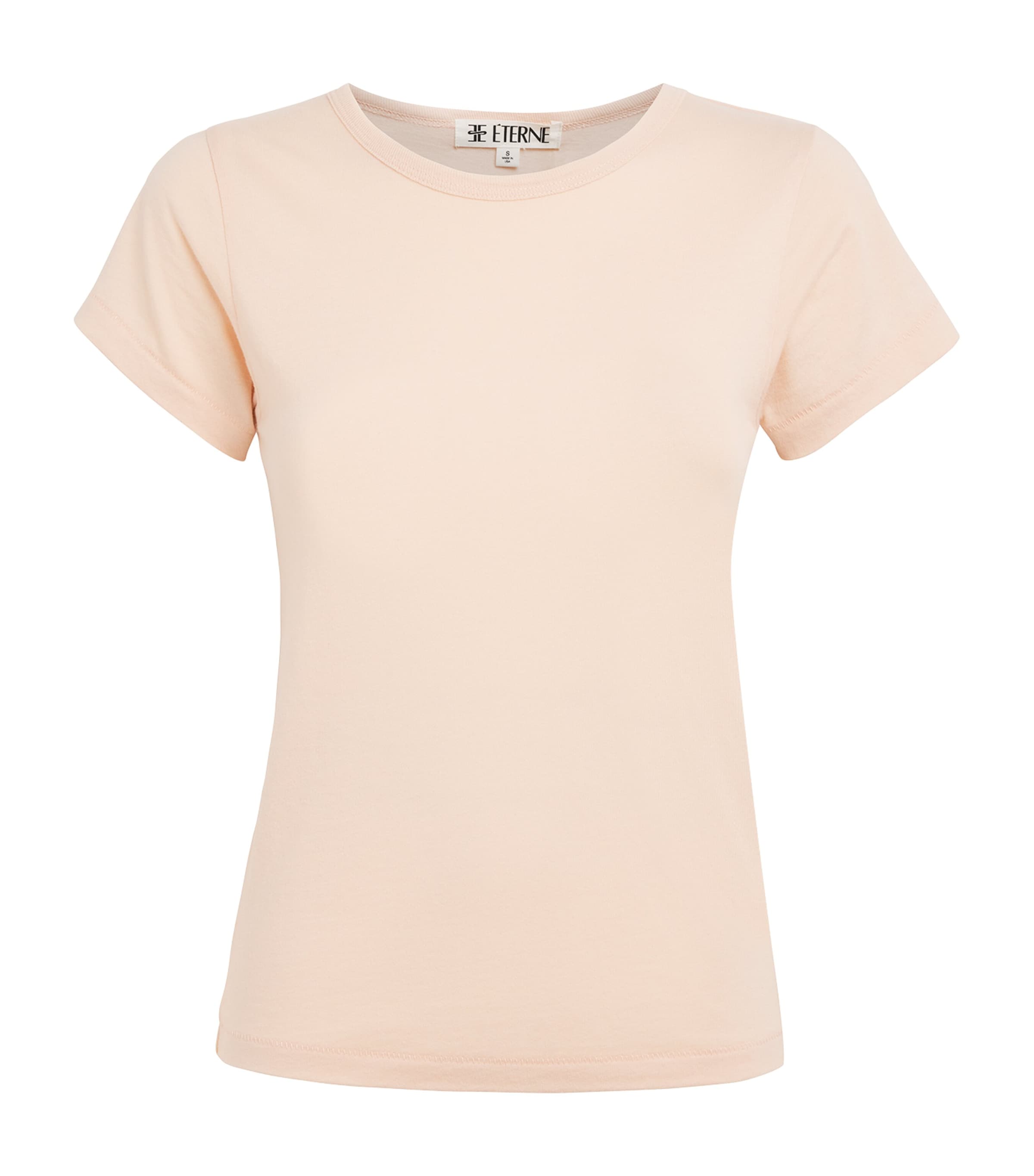 Éterne Cotton-blend Crew-neck T-shirt In Pink