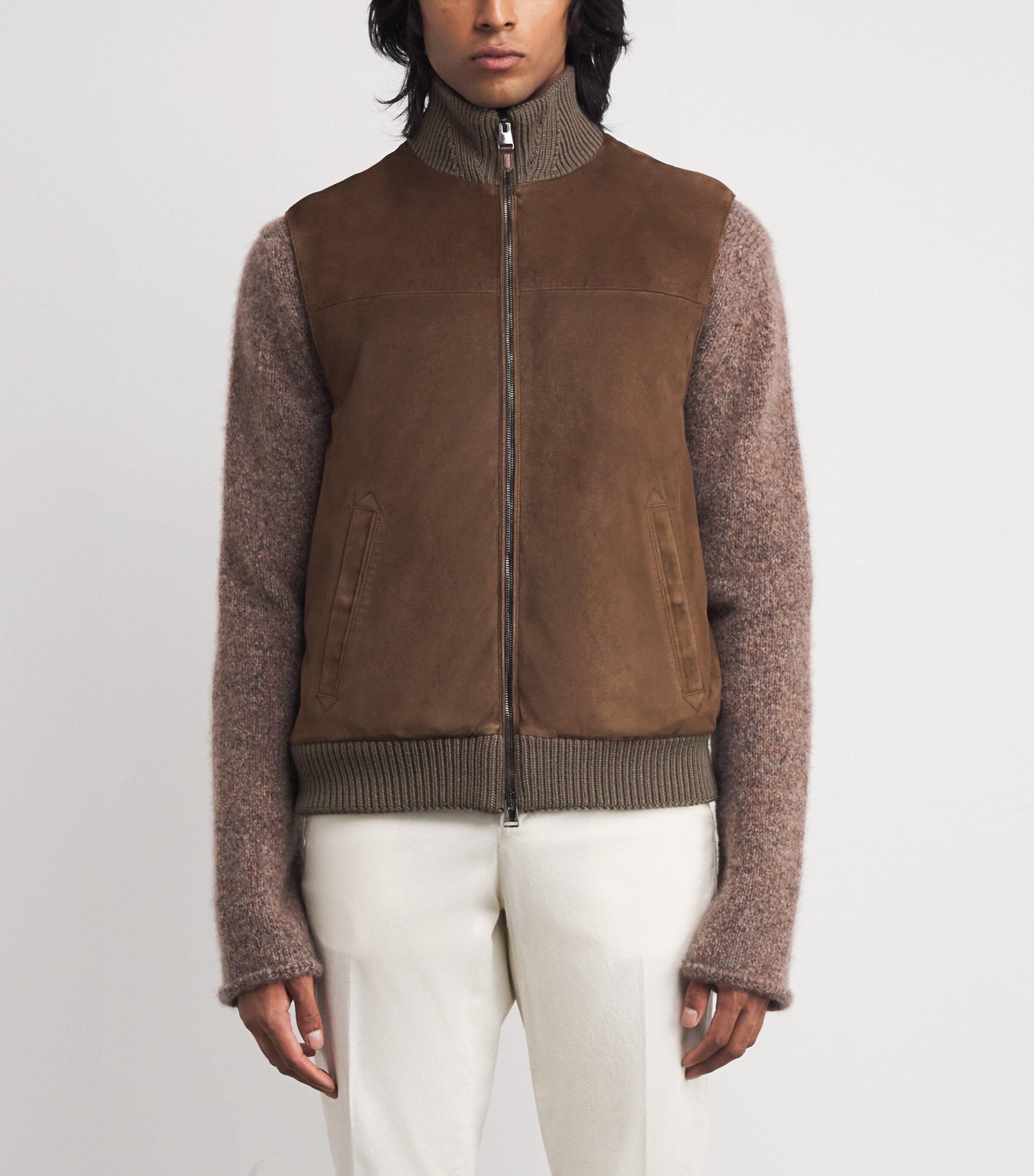 Suede Knitted Gilet 804 Image 3