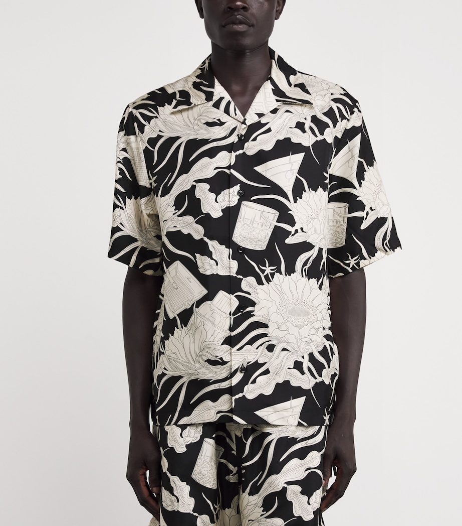 Silk Bowling Shirt BLACK Image 3