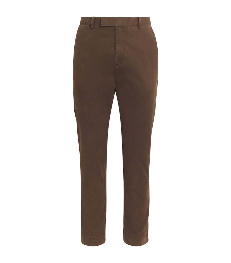 Stretch-Cotton Sateen Slim Jarrett Trousers DARK BROWN Image 1