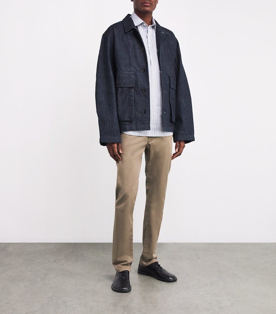 Stretch-Cotton Nick Slim Chinos D37-GREY Image 2