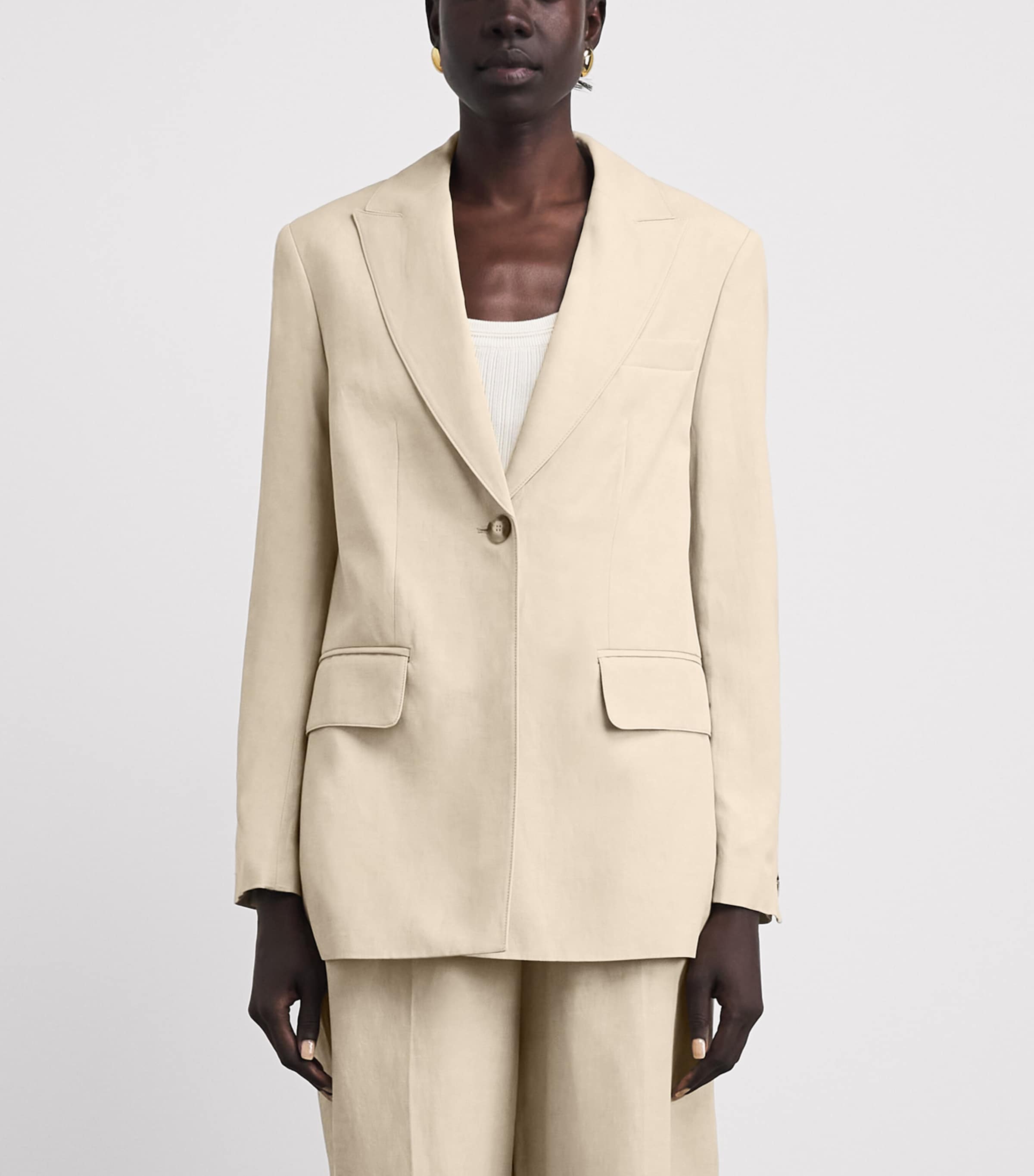 Single-Button Rochd Blazer POWDER Image 4