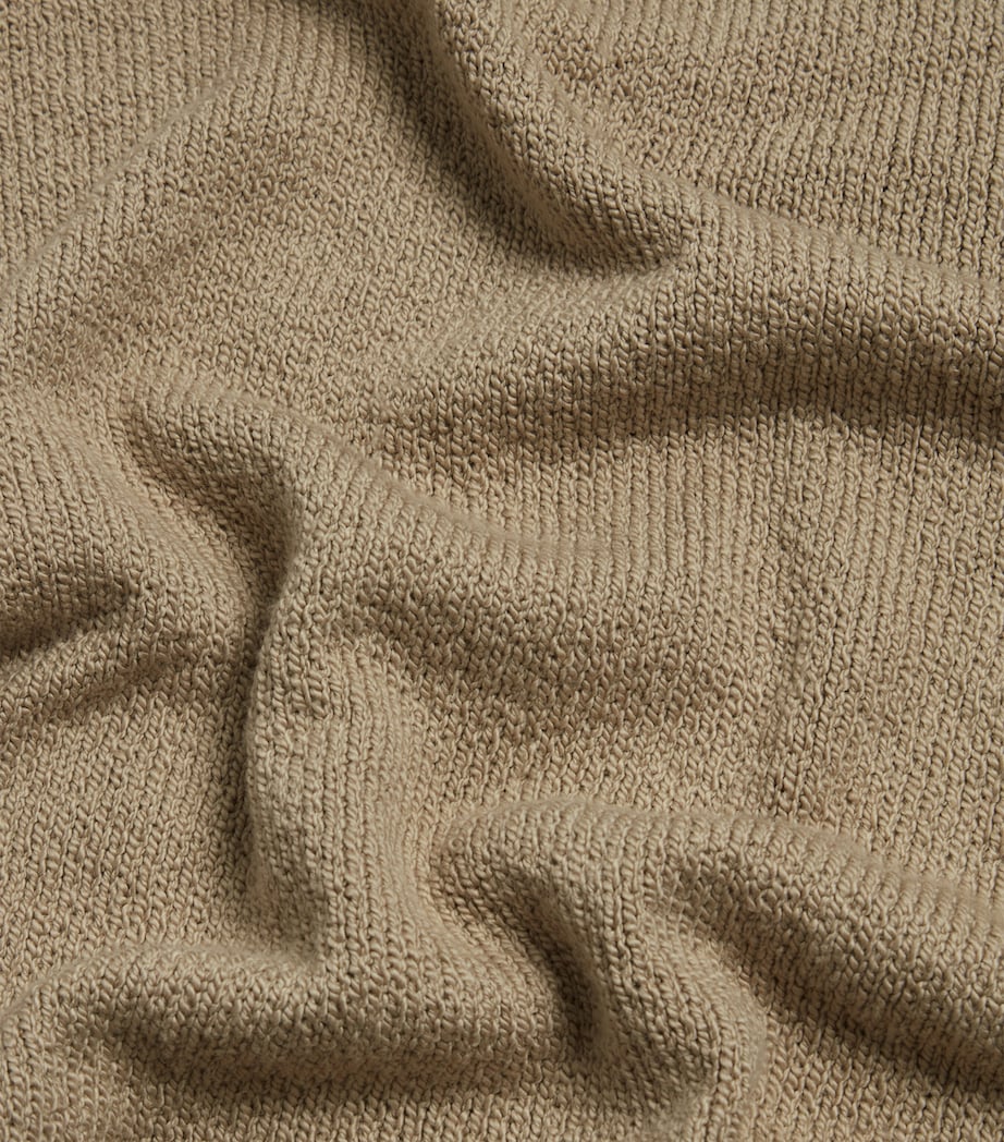 Cotton Crew-Neck Sweater 280BEIGE Image 6