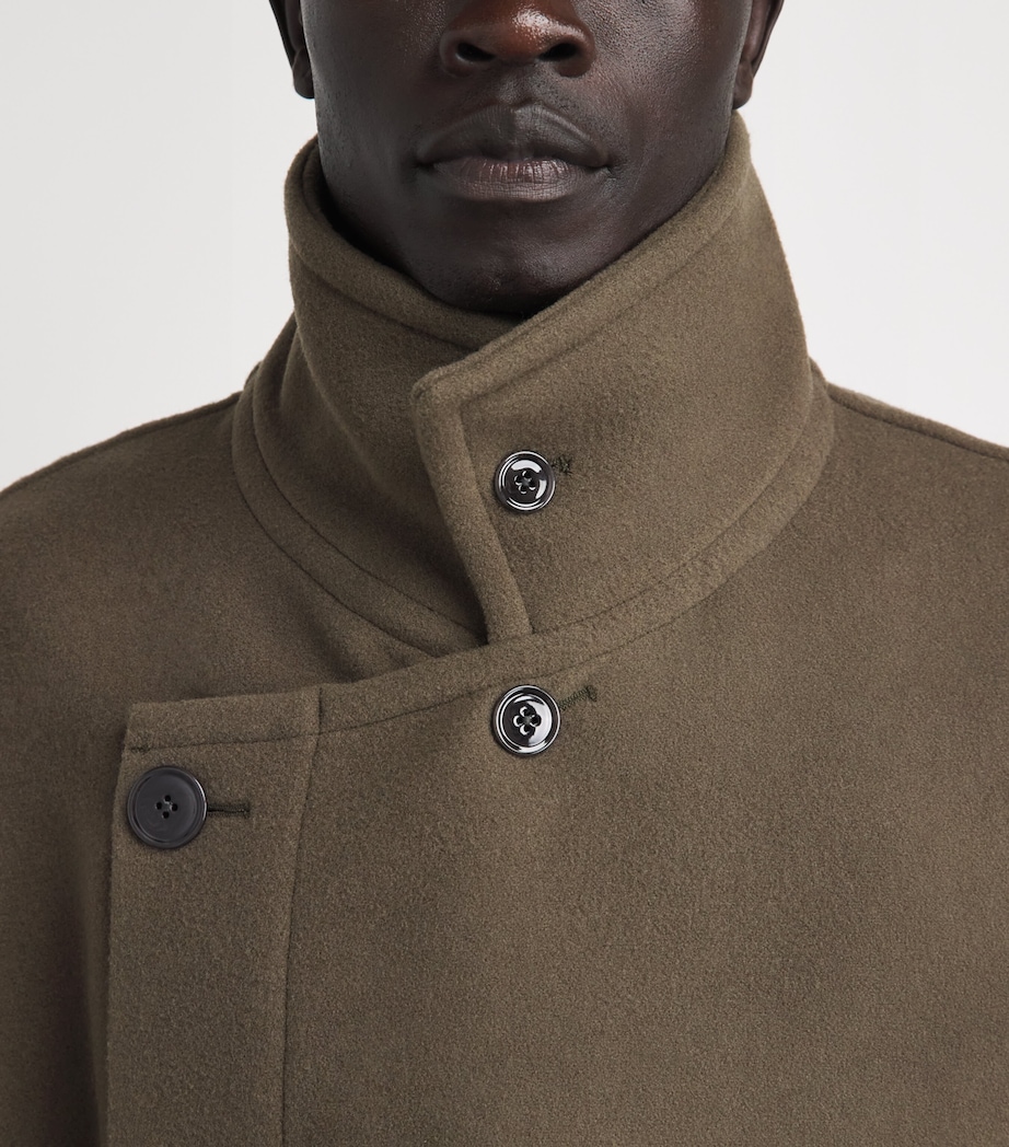 Lemaire Mens Wool Oversized Wrap Coat Thyme Image 3