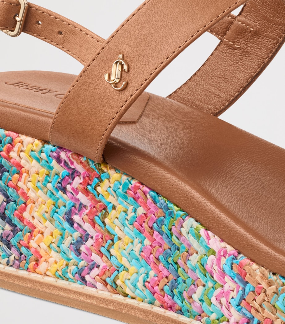 Jimmy Choo Theia 60 Leather Wedge Sandals Image 5