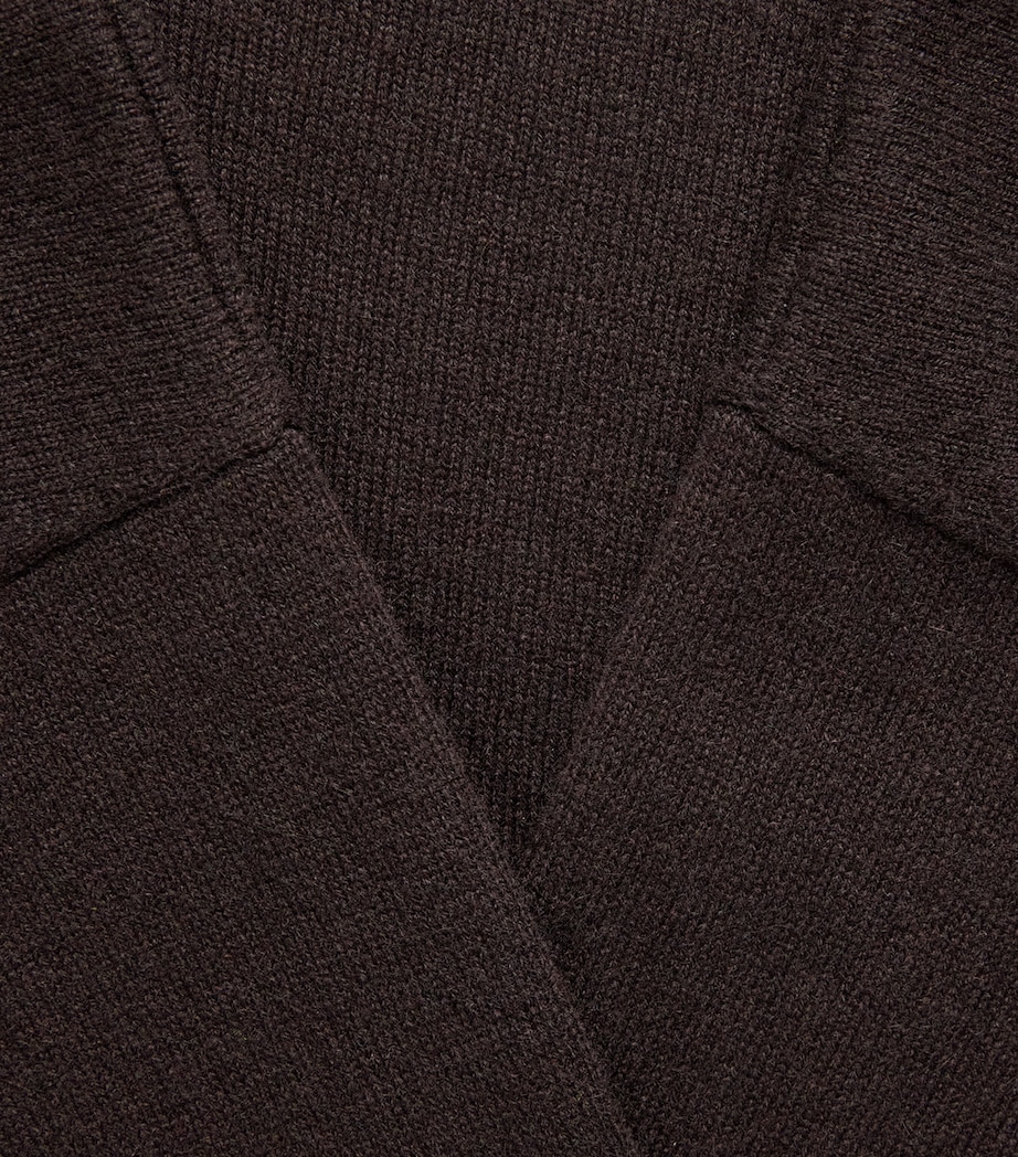 Eskandar Womens Cashmere Rollneck Sweater Cocoa Image 6