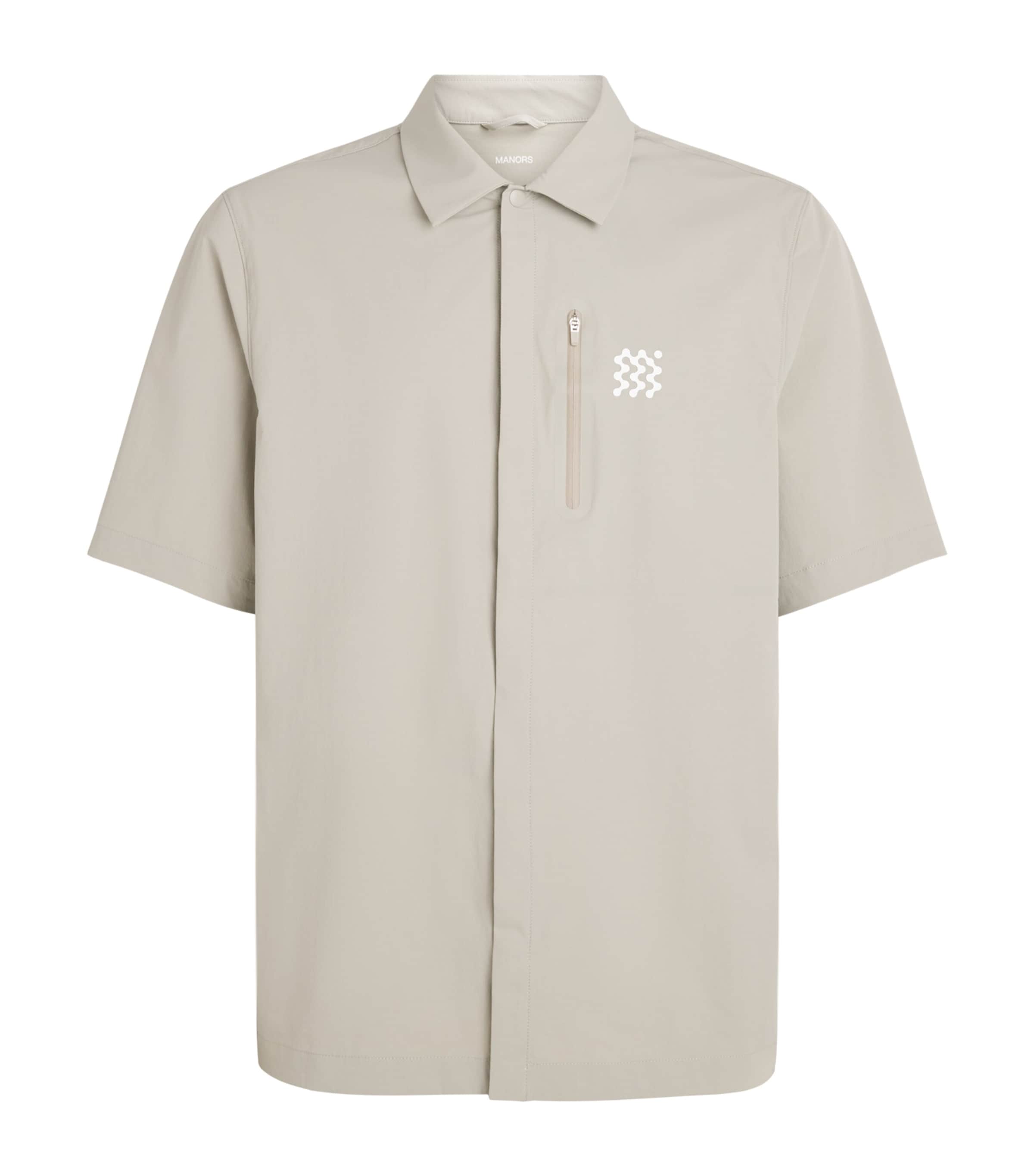 Manors Mens Water-Resistant Frontier Polo Shirt Dune Image 1