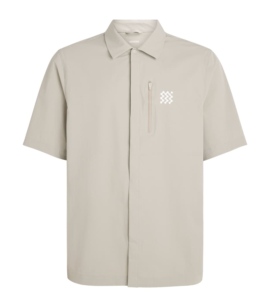 Manors Mens Water-Resistant Frontier Polo Shirt Dune Image 1