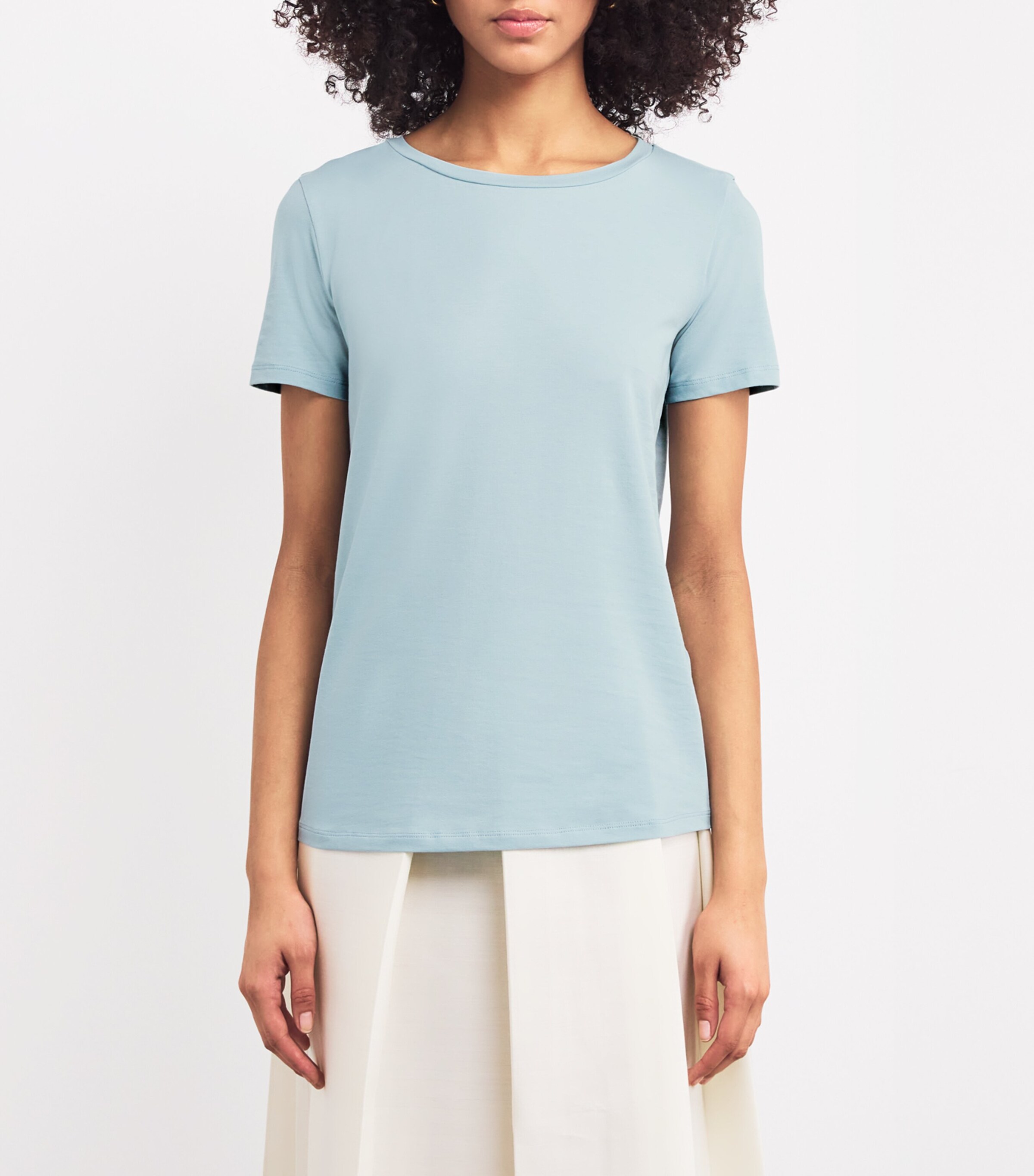 Weekend Max Mara Womens Organic Cotton T-Shirt Pastel Green Image 3