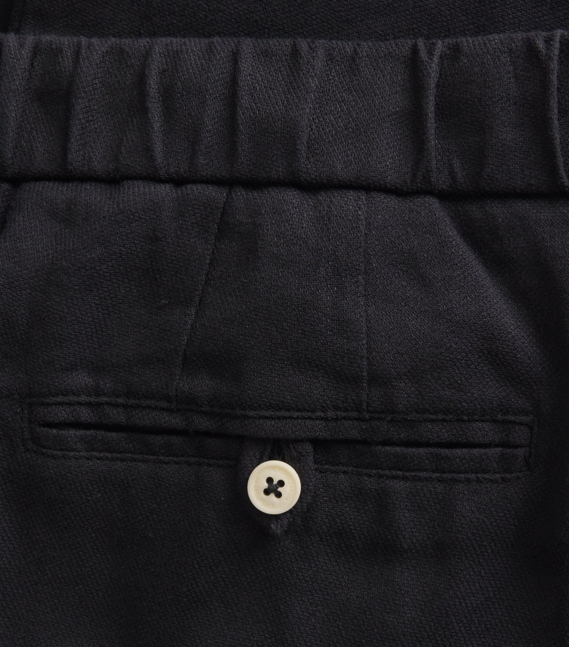 Frescobol Carioca Mens Cotton-Linen Oscar Chinos Black Image 6