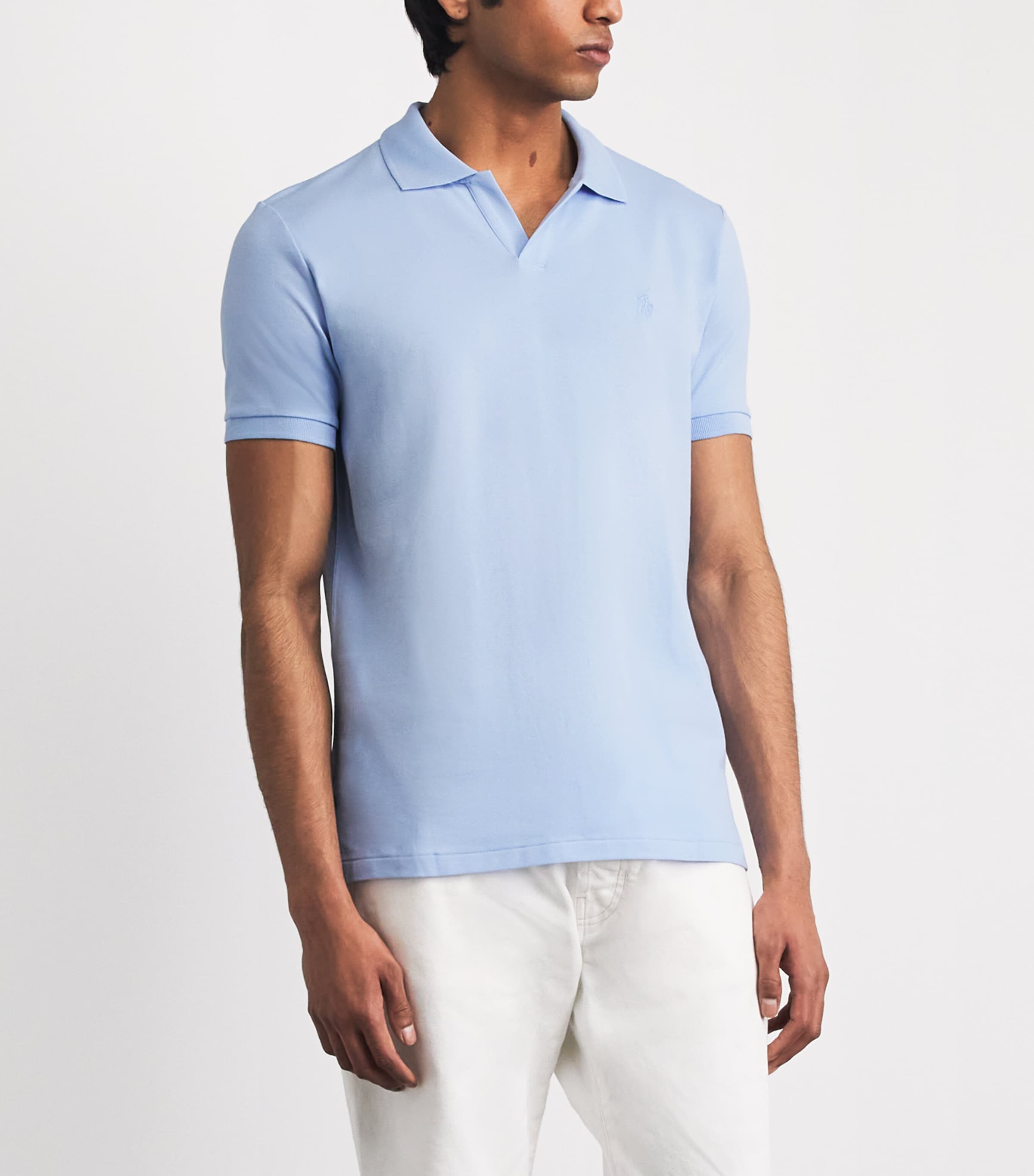 Polo Ralph Lauren Mens Stretch-Cotton Custom-Fit Polo Shirt Office Image 4