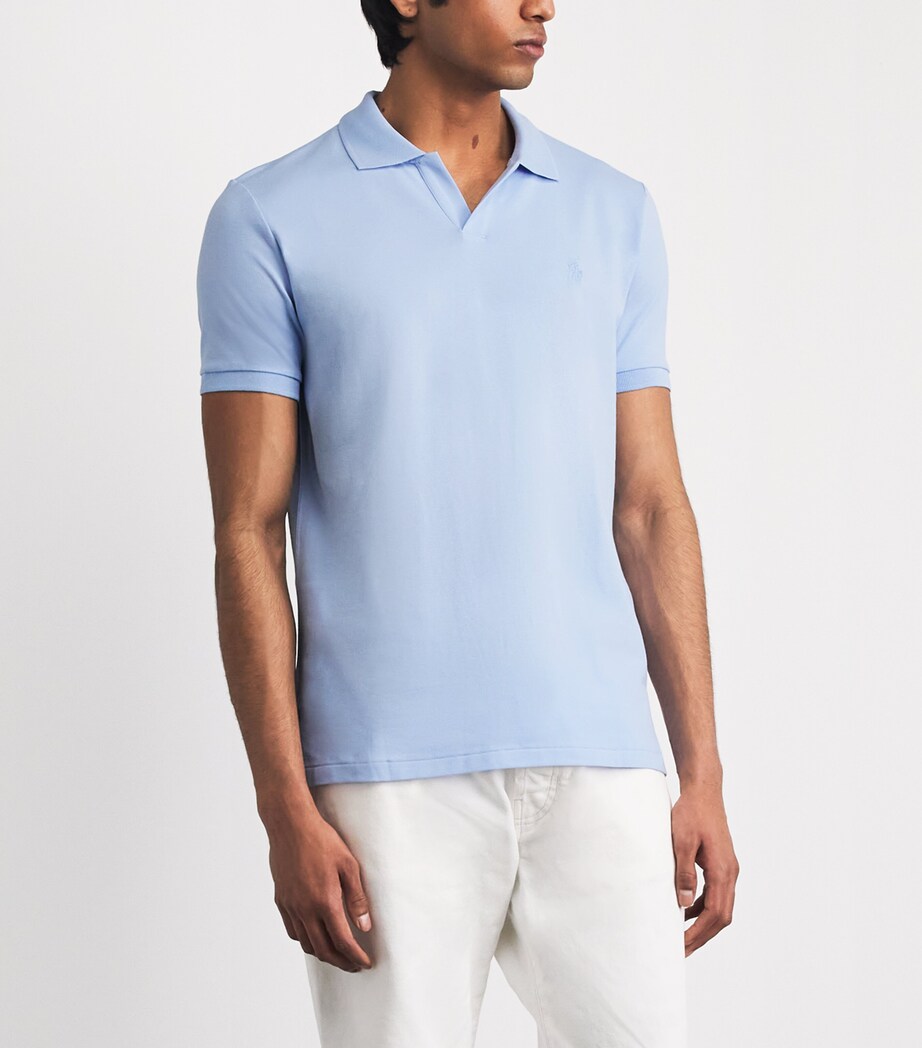 Polo Ralph Lauren Mens Stretch-Cotton Custom-Fit Polo Shirt Office Image 4