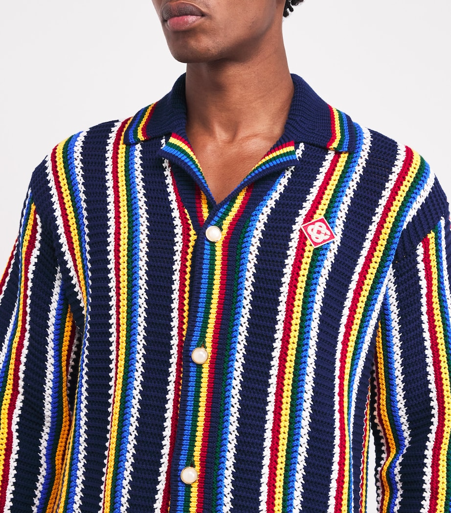 Casablanca Crochet Stripe Shirt Harrods UK