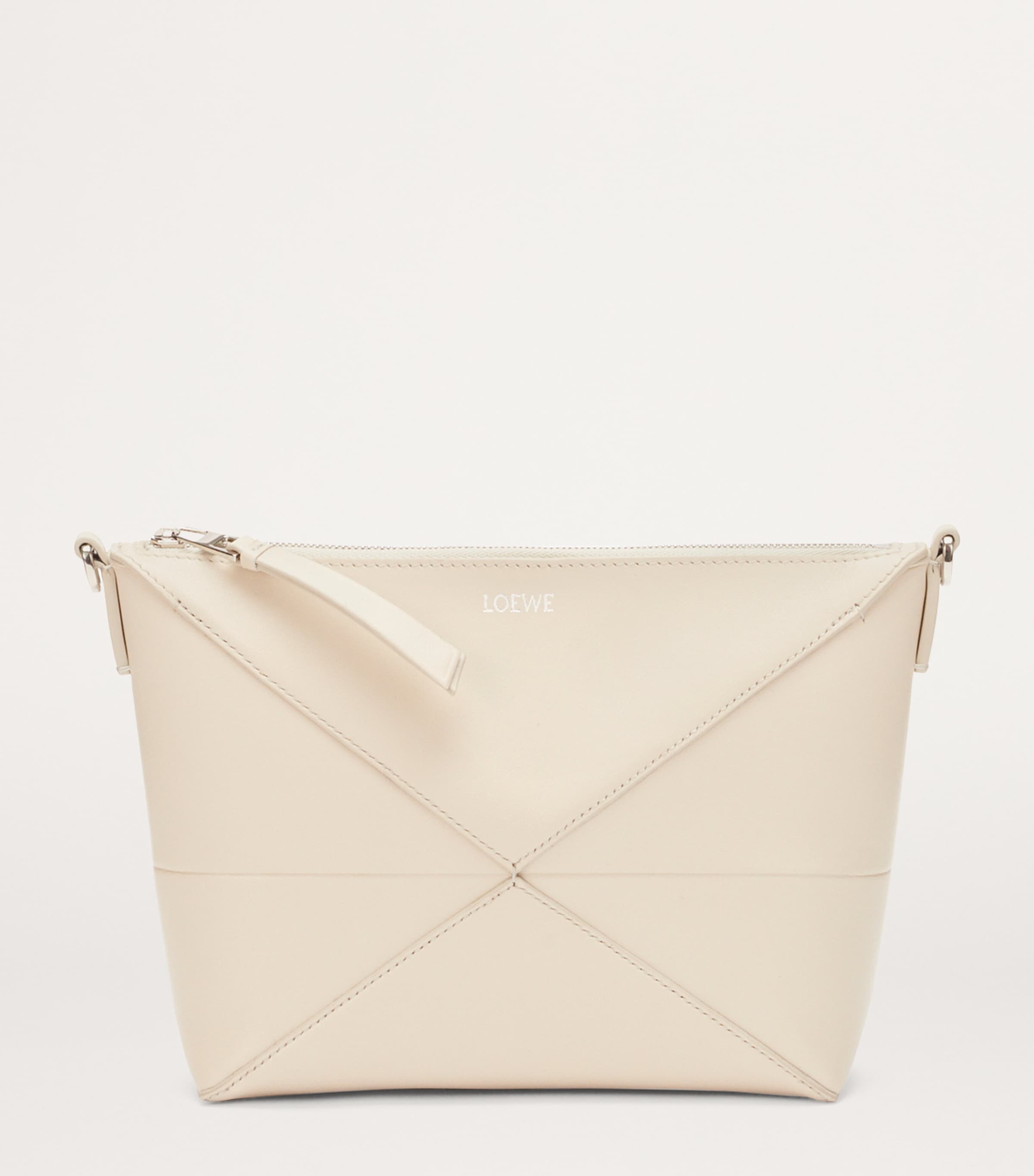 Leather Puzzle Pouch Bag SEA SALT Image 6