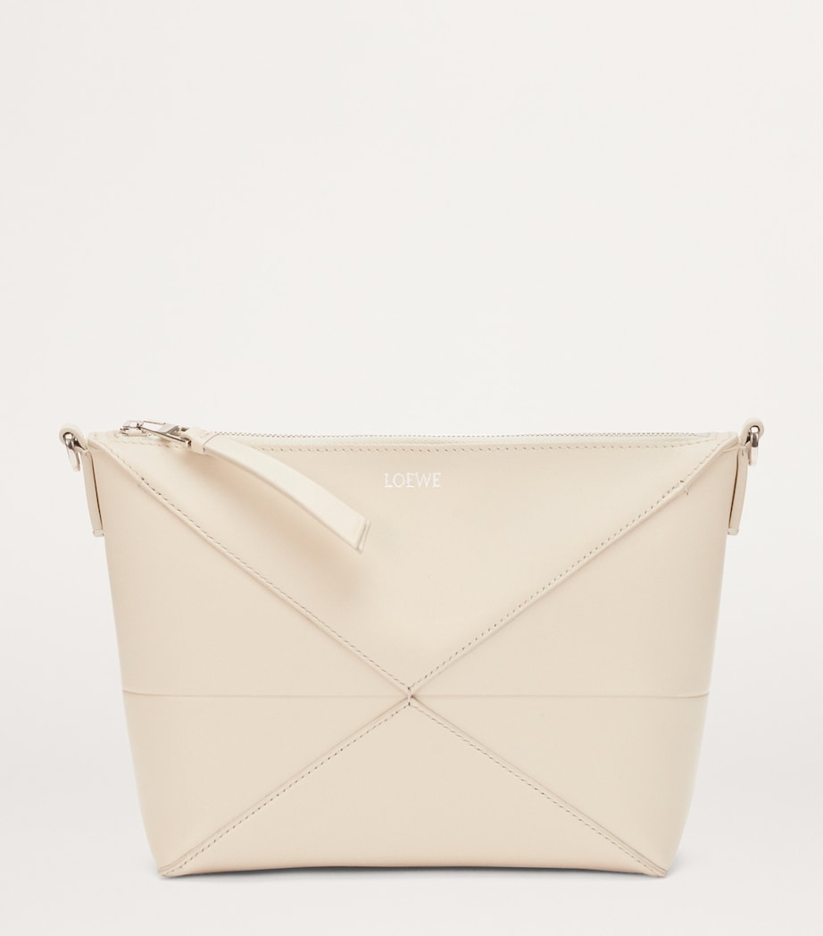 Leather Puzzle Pouch Bag SEA SALT Image 6