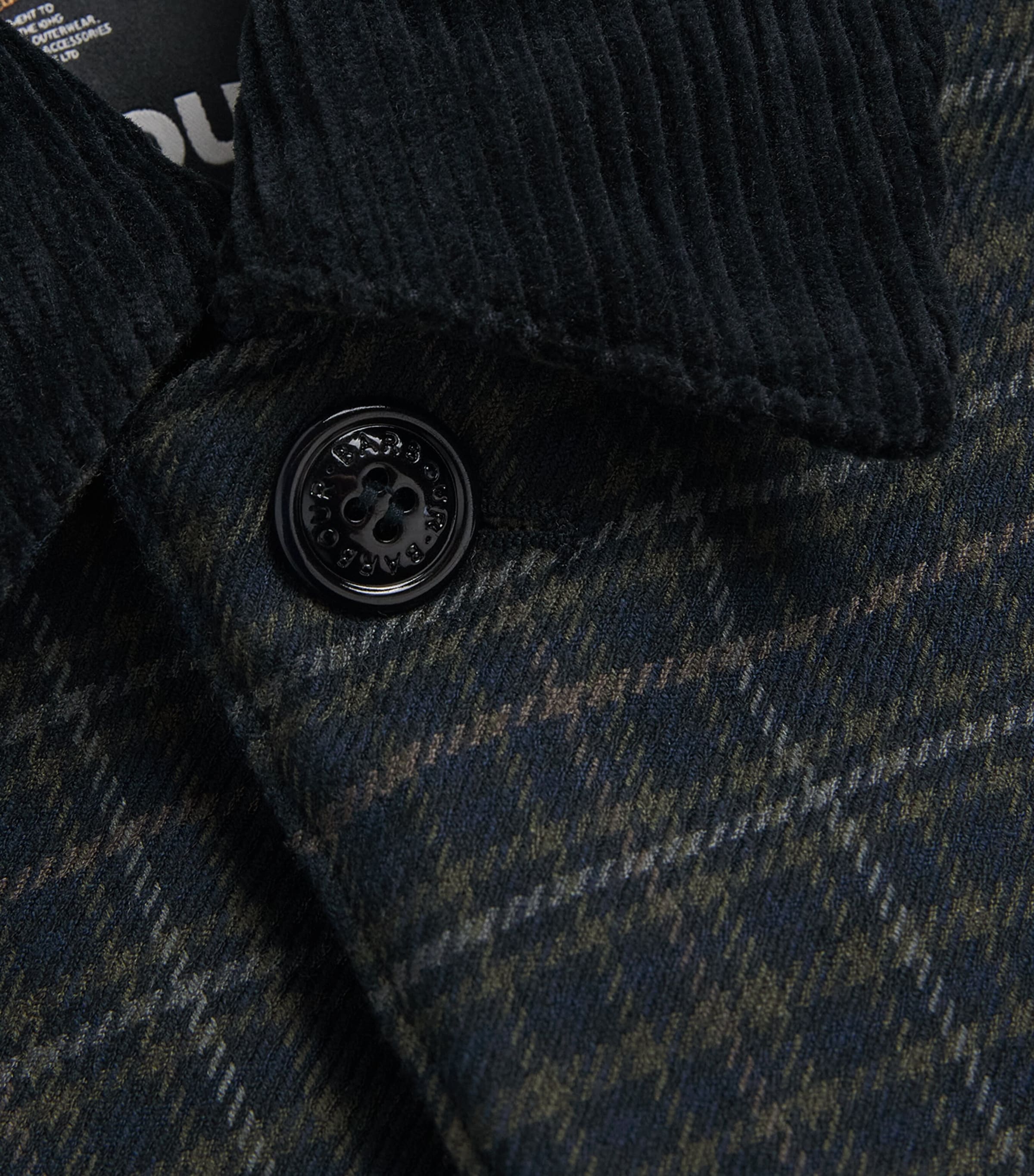 Barbour Mens Winter Lorden Waterproof Coat Shadow Heritage Chck Image 6