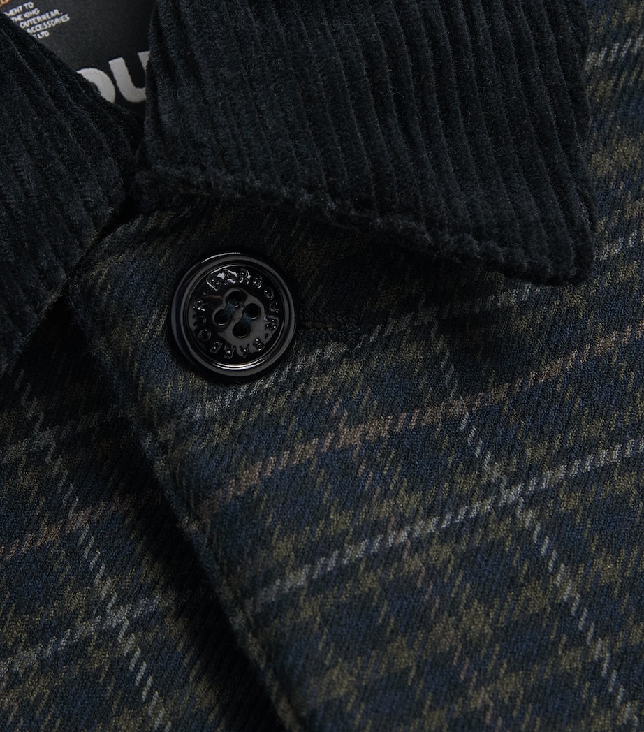 Barbour Mens Winter Lorden Waterproof Coat Shadow Heritage Chck Image 6