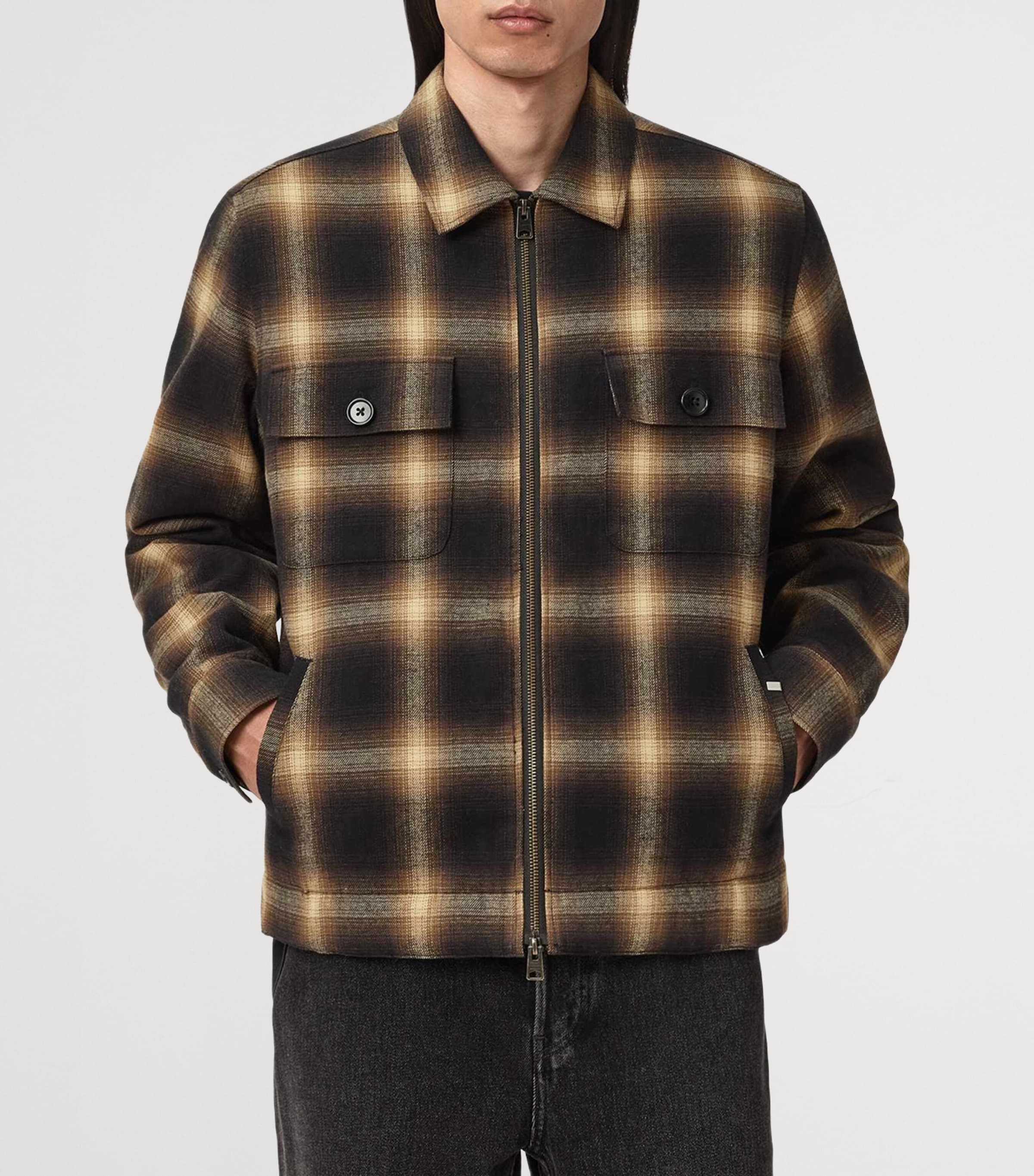 Organic Cotton Check Mathers Jacket TRAIL BROWN Image 5