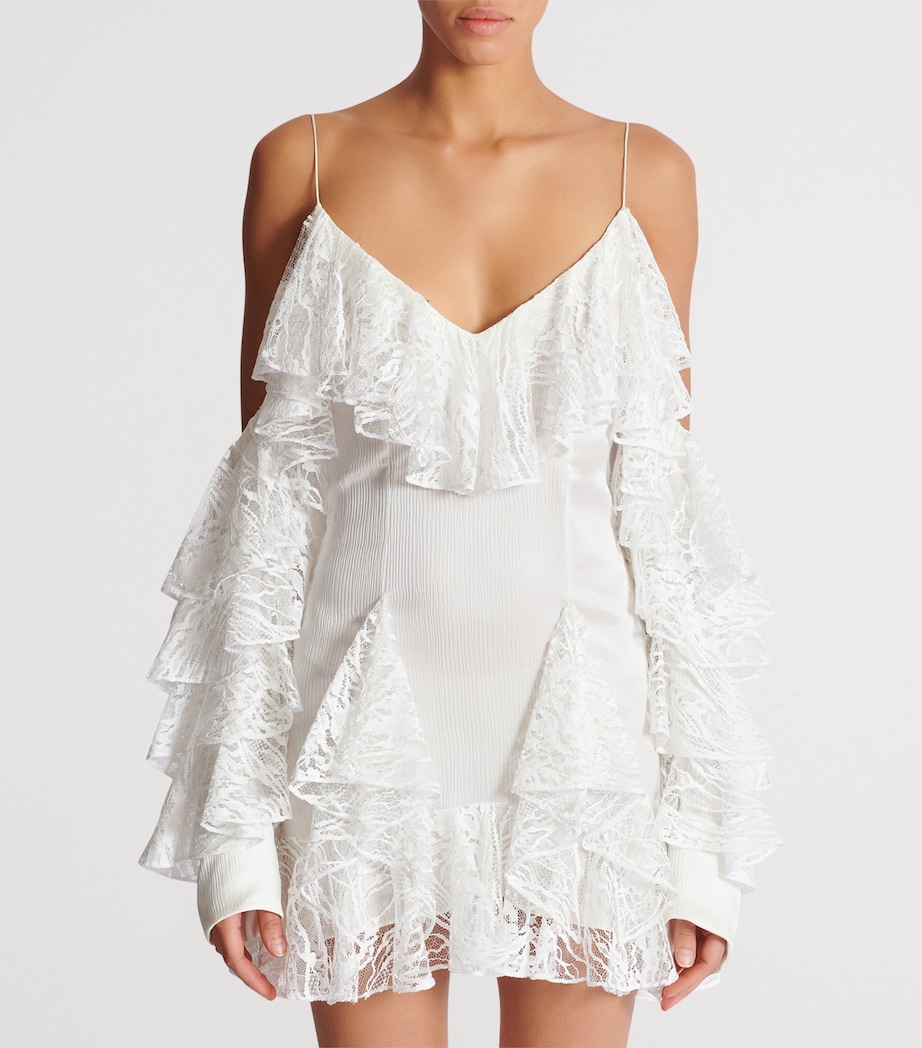 Silk Lace Mini Dress GDI BLANC/BLANC Image 2