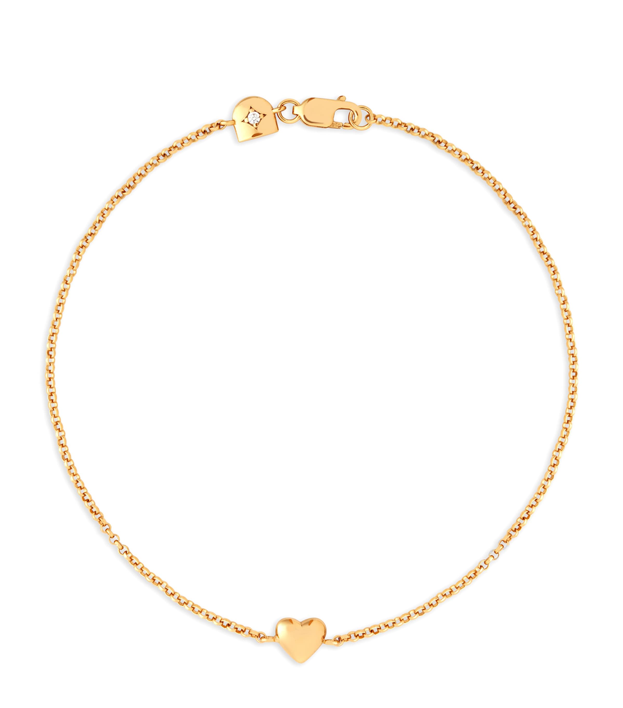 Gold Love Heart Charm Bracelet GOLD Image 1