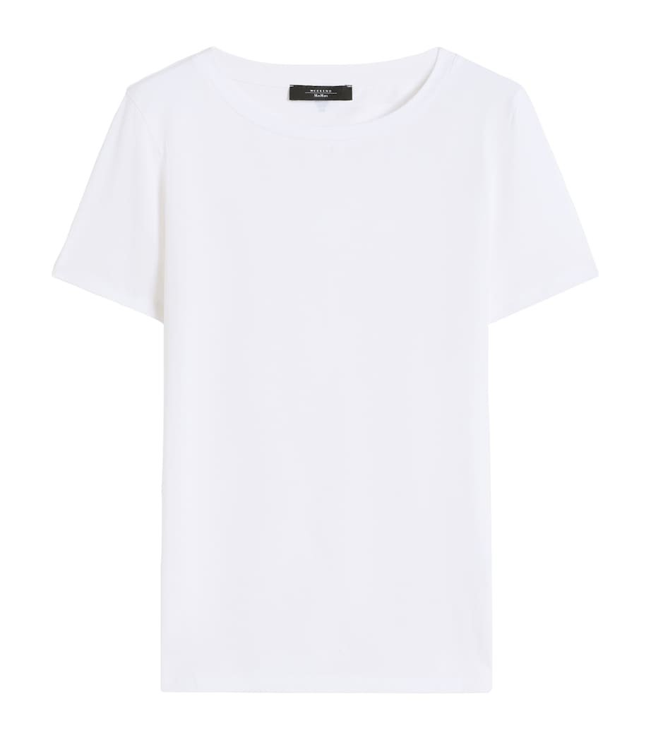 Weekend Max Mara Womens Stretch-Cotton T-Shirt White Image 1