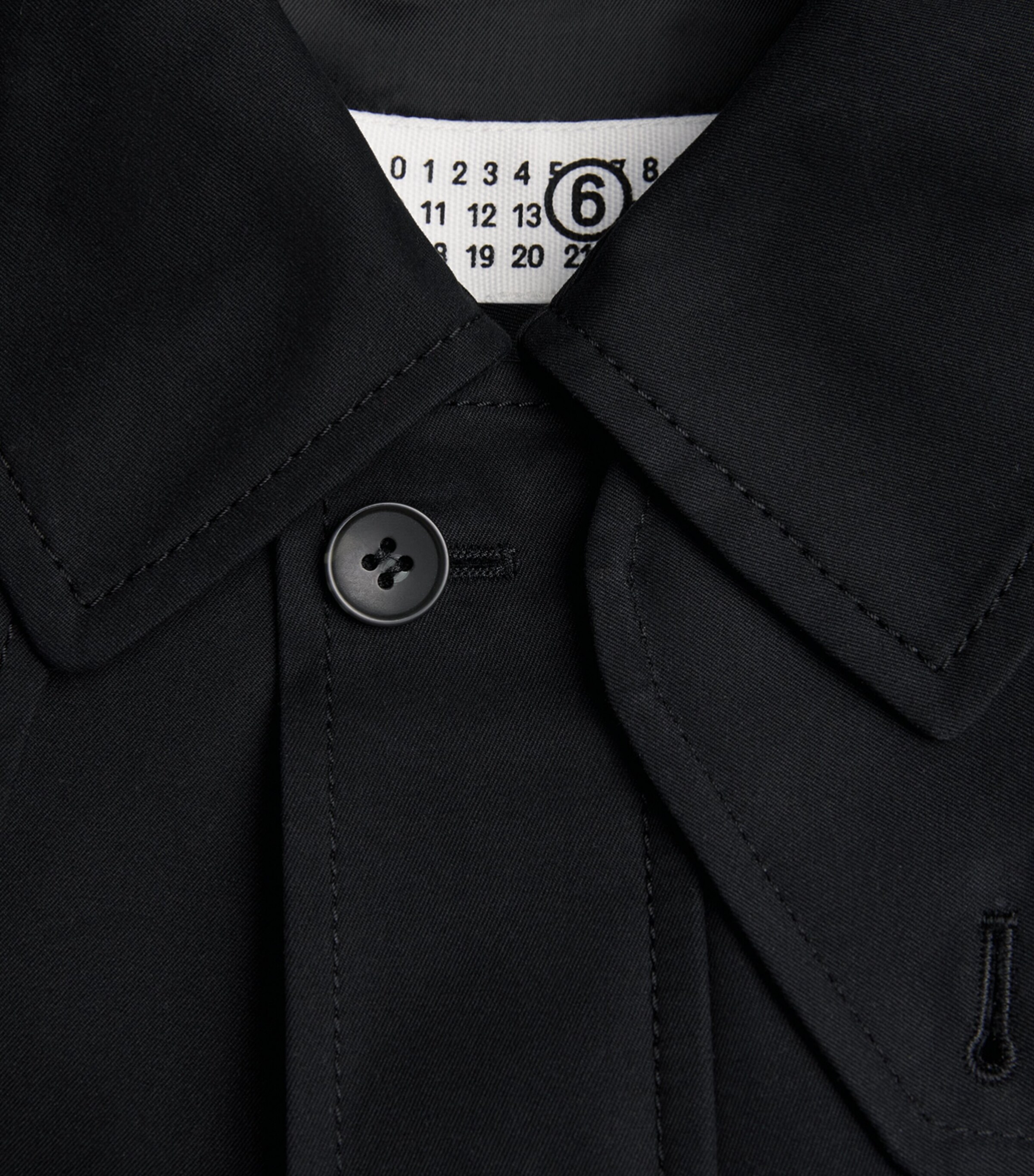 MM6 Maison Margiela Mens Cotton Twill Jacket Black Image 7