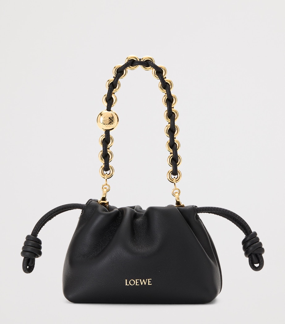 LOEWE Nano Lambskin Flamenco Purse Black Image 3
