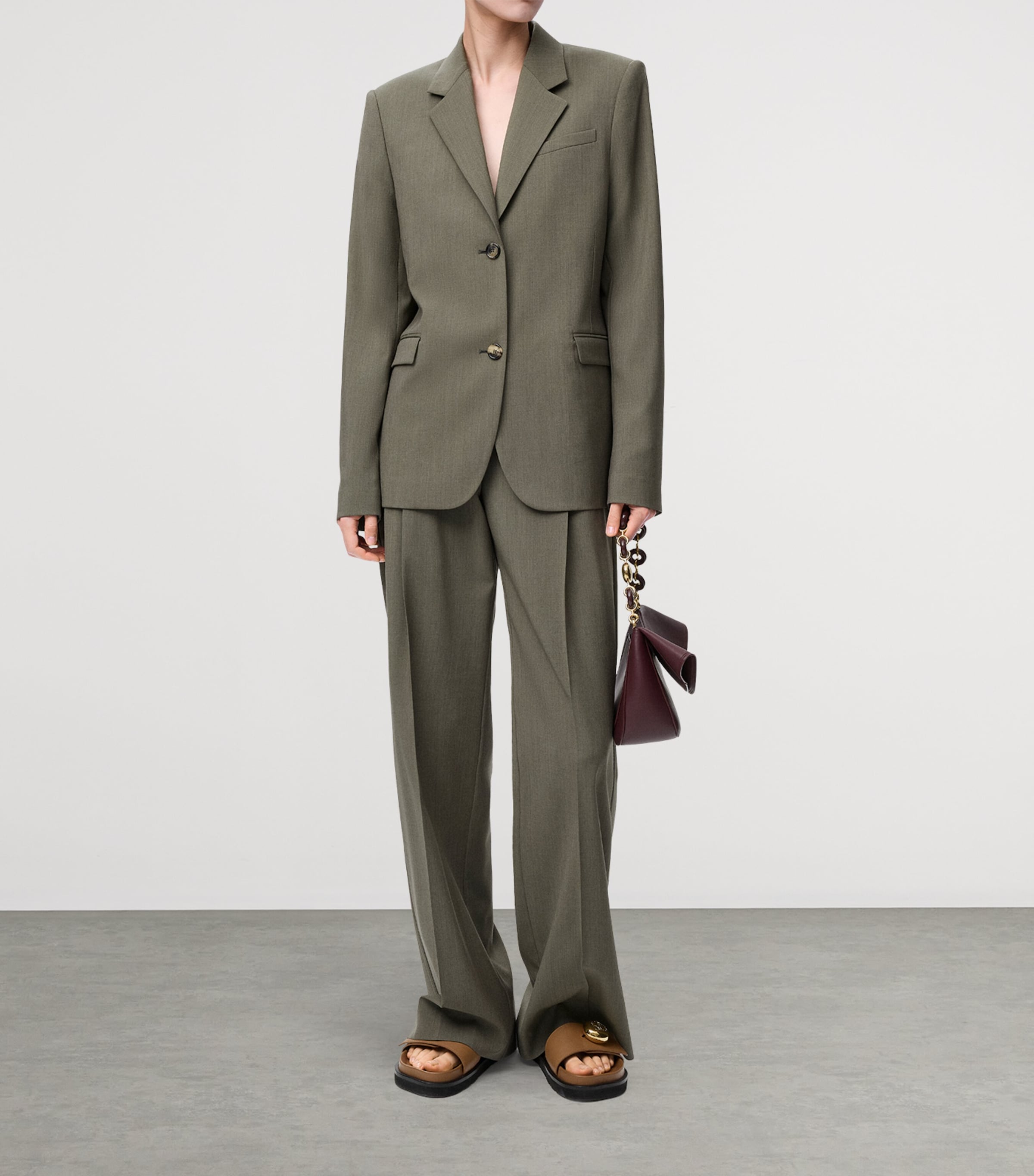 ジャケット Loewe Charcoal wool blend blazer Loewe Houndstooth wool blazer Loewe