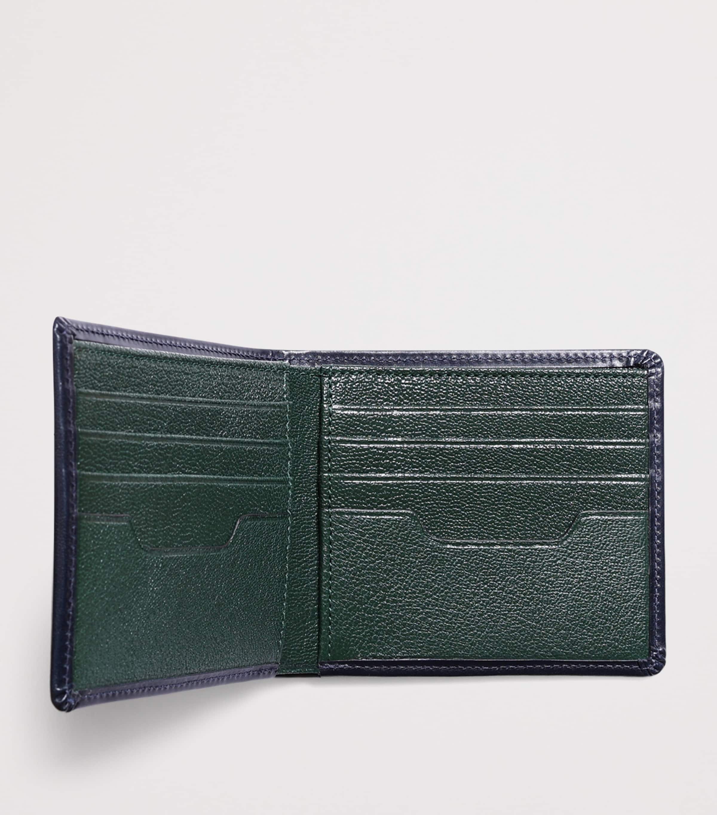 Leather Bifold Wallet NAVY/NAVY Image 3