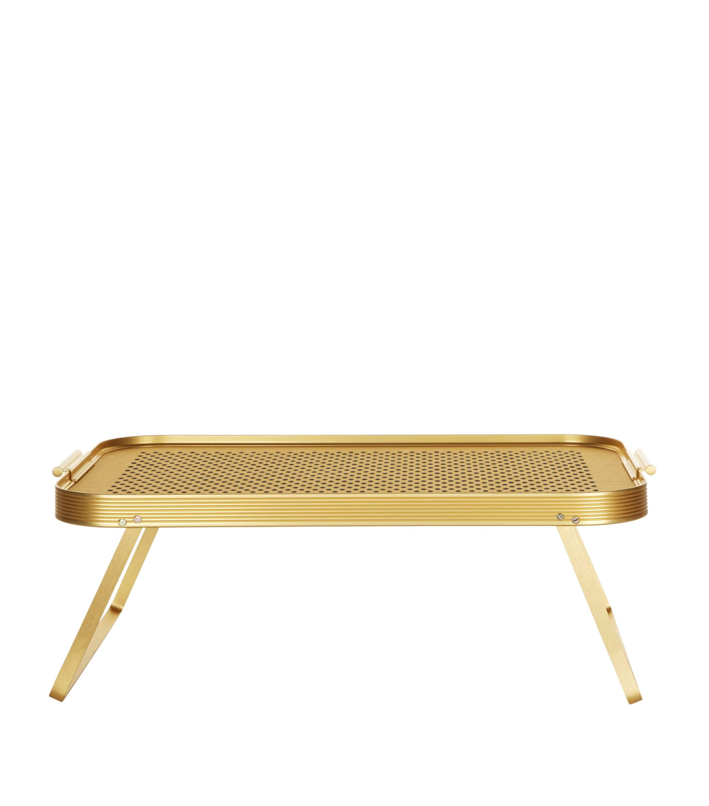 Kaymet Rubber Grip Lap Tray In Gold