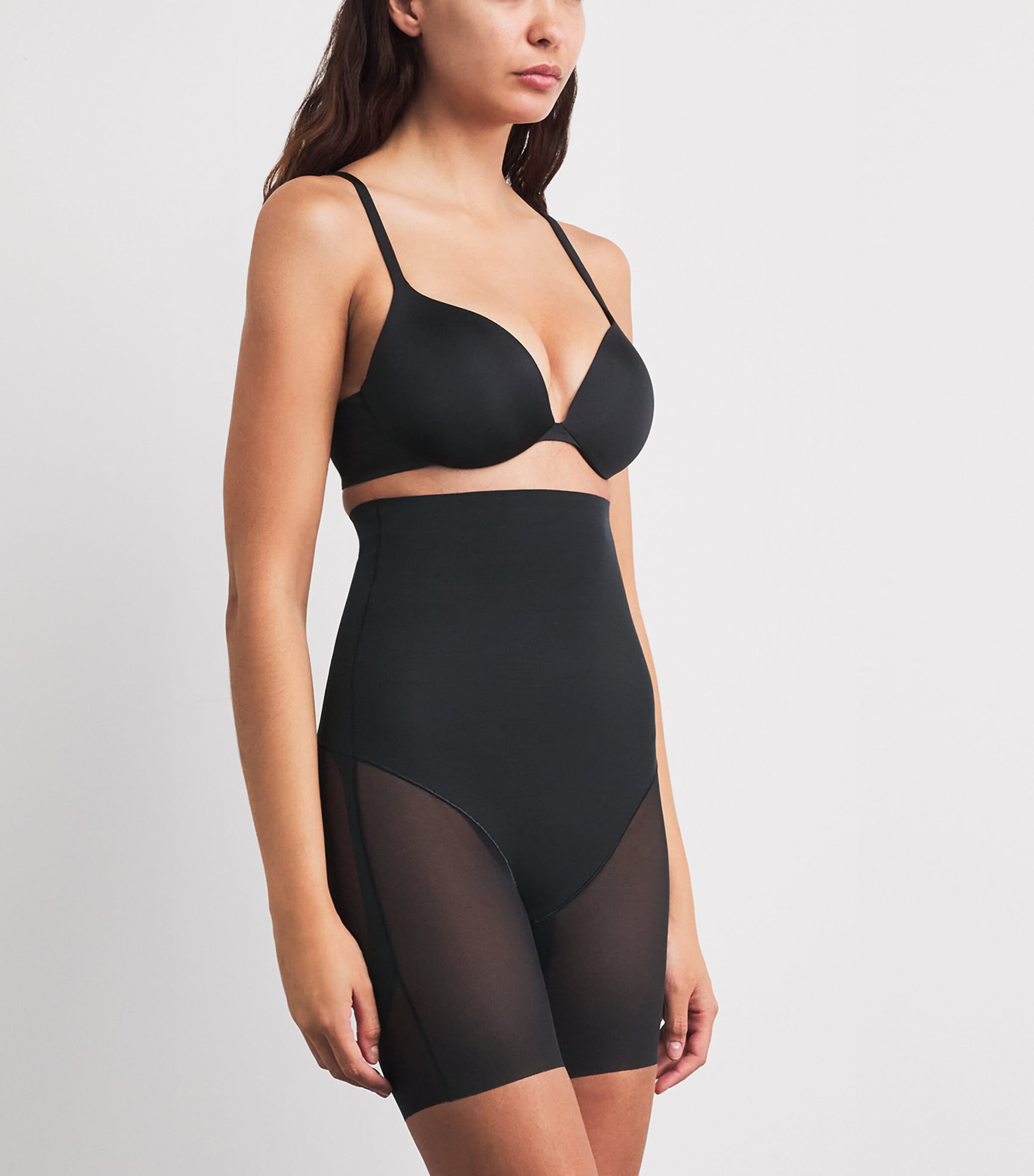 Skims Womens Core Sculpt High-Waist Shorts Onyx Image 2