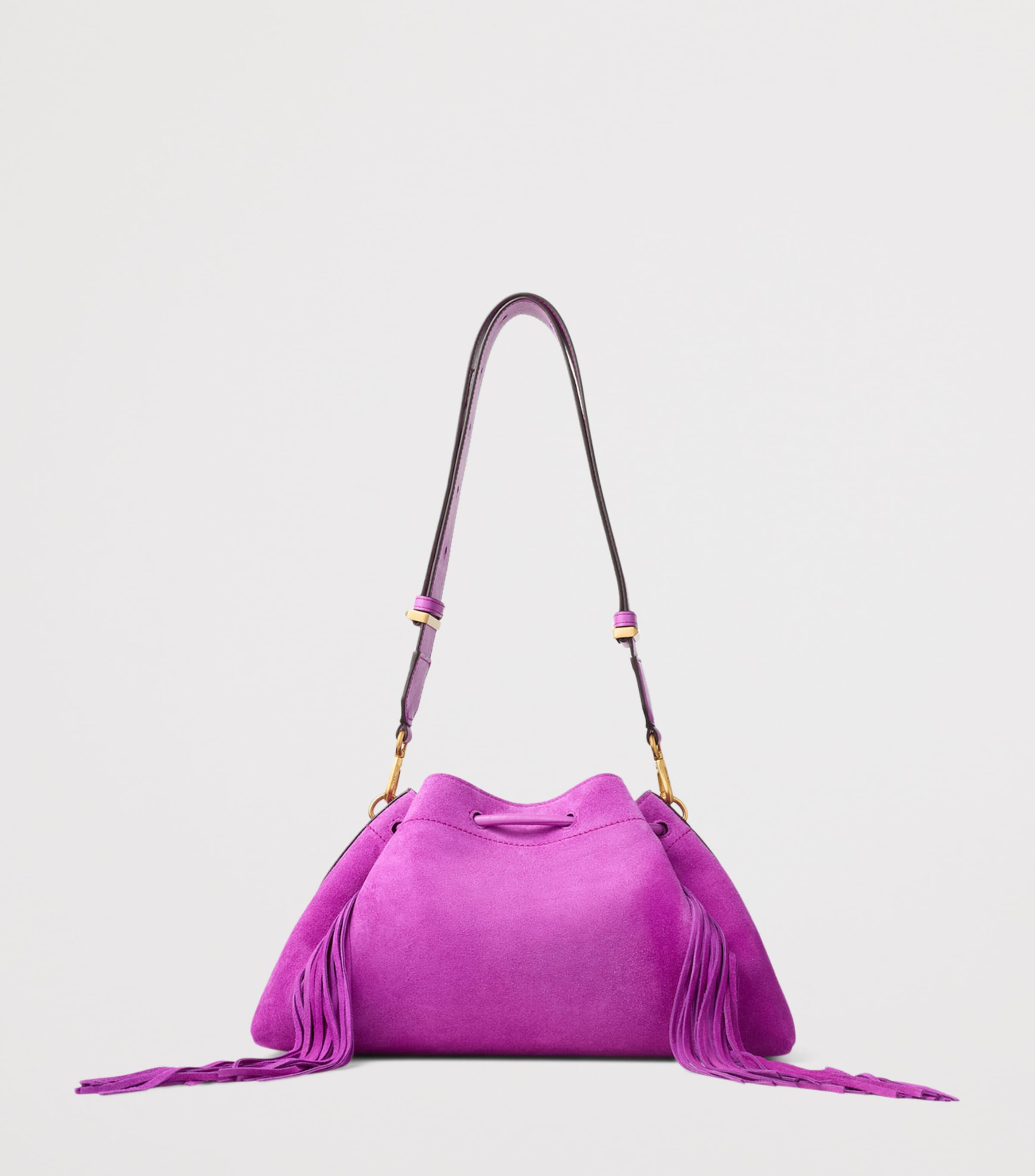 Suede Cinch Shoulder Bag VIOLET ORCHID/VIOLET Image 3