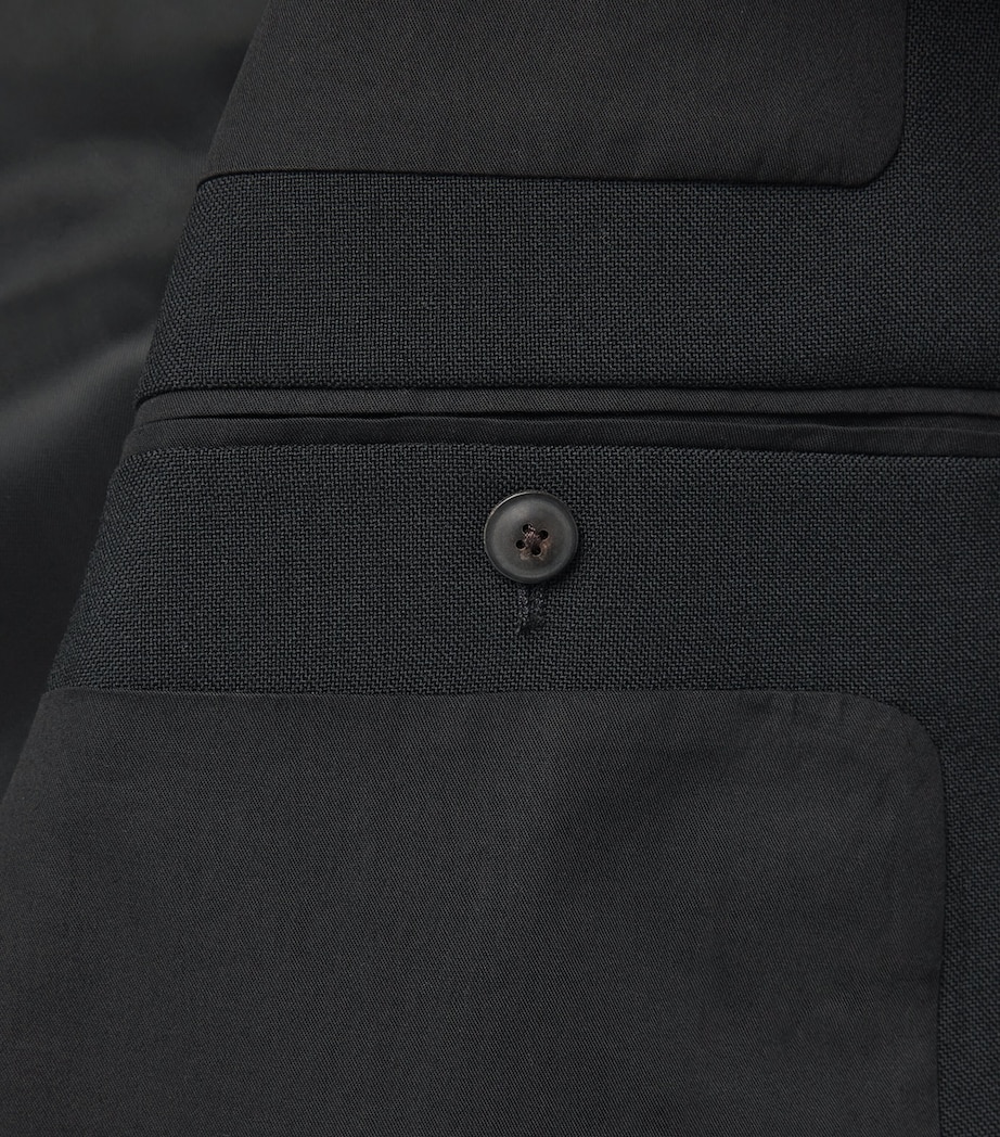 Rick Owens Womens Virgin Wool Concordian Blazer Black Image 6