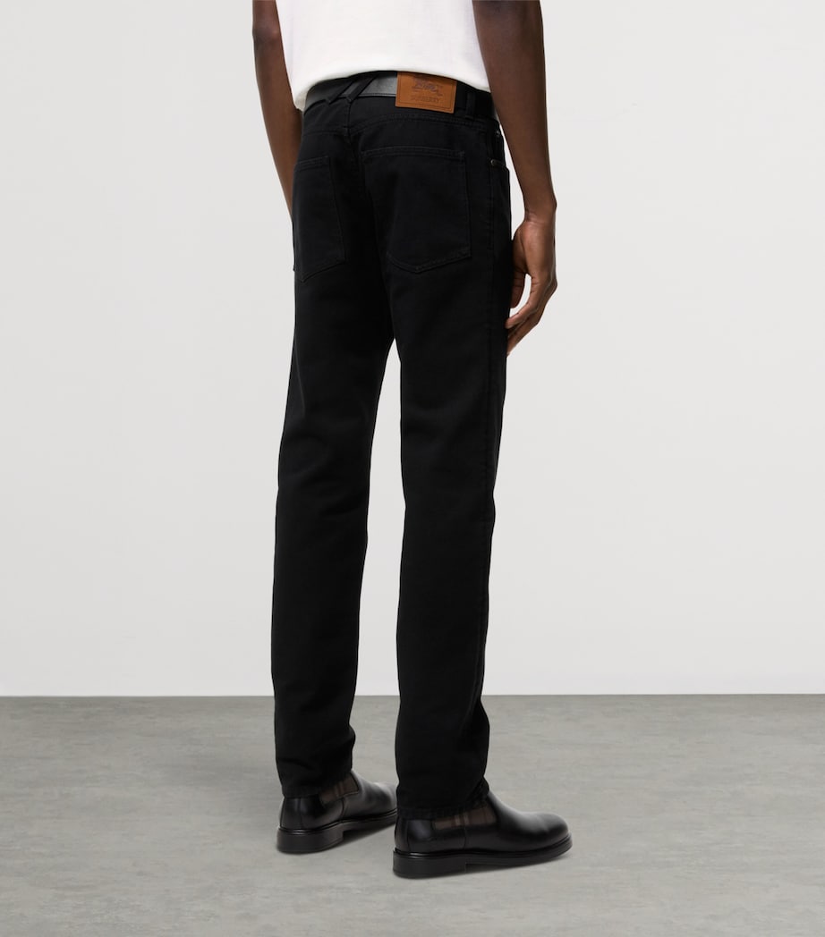 Burberry Mens Slim Jeans Black Image 3