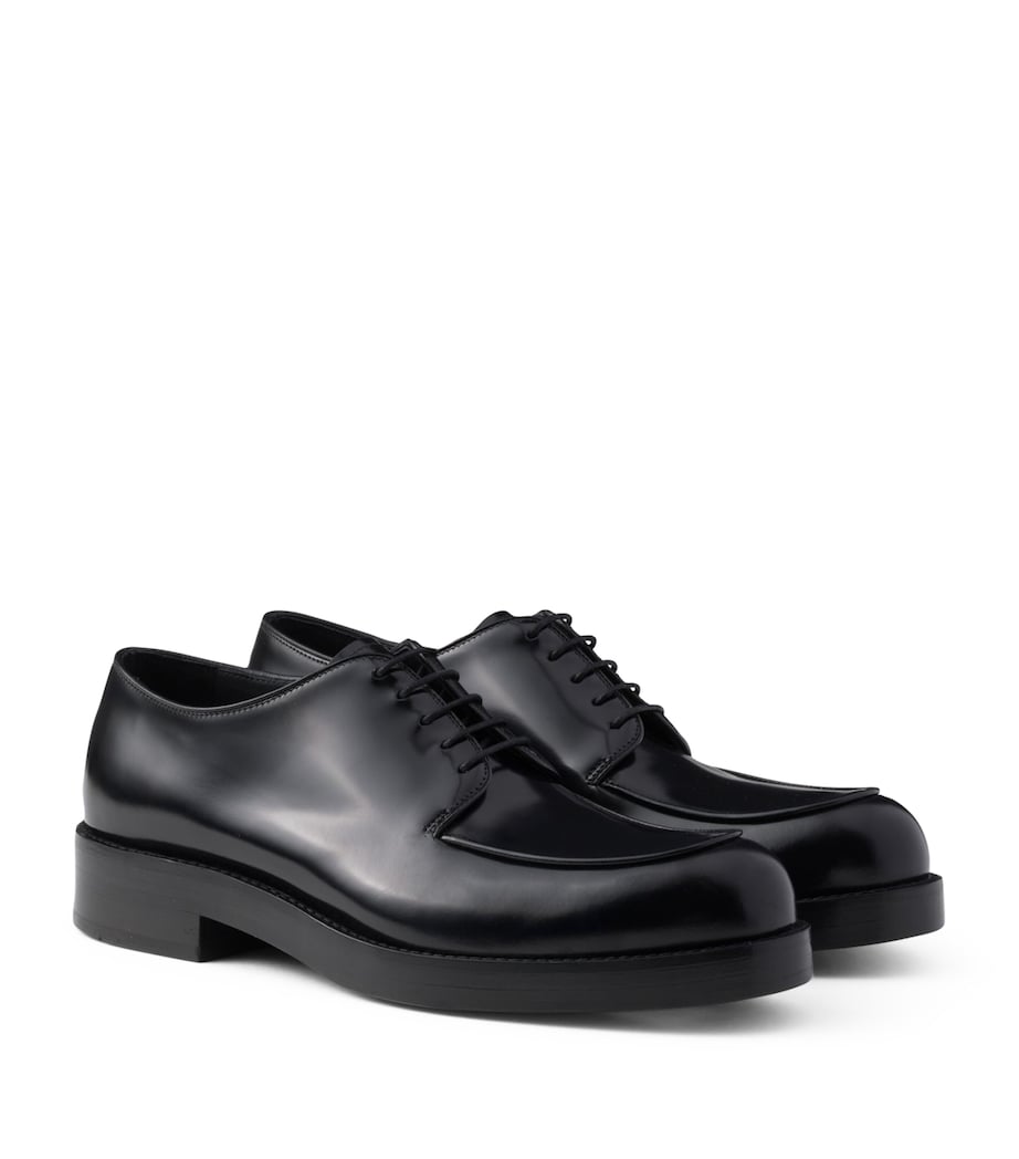 Brushed Leather Derby Shoes F0002 Image 1