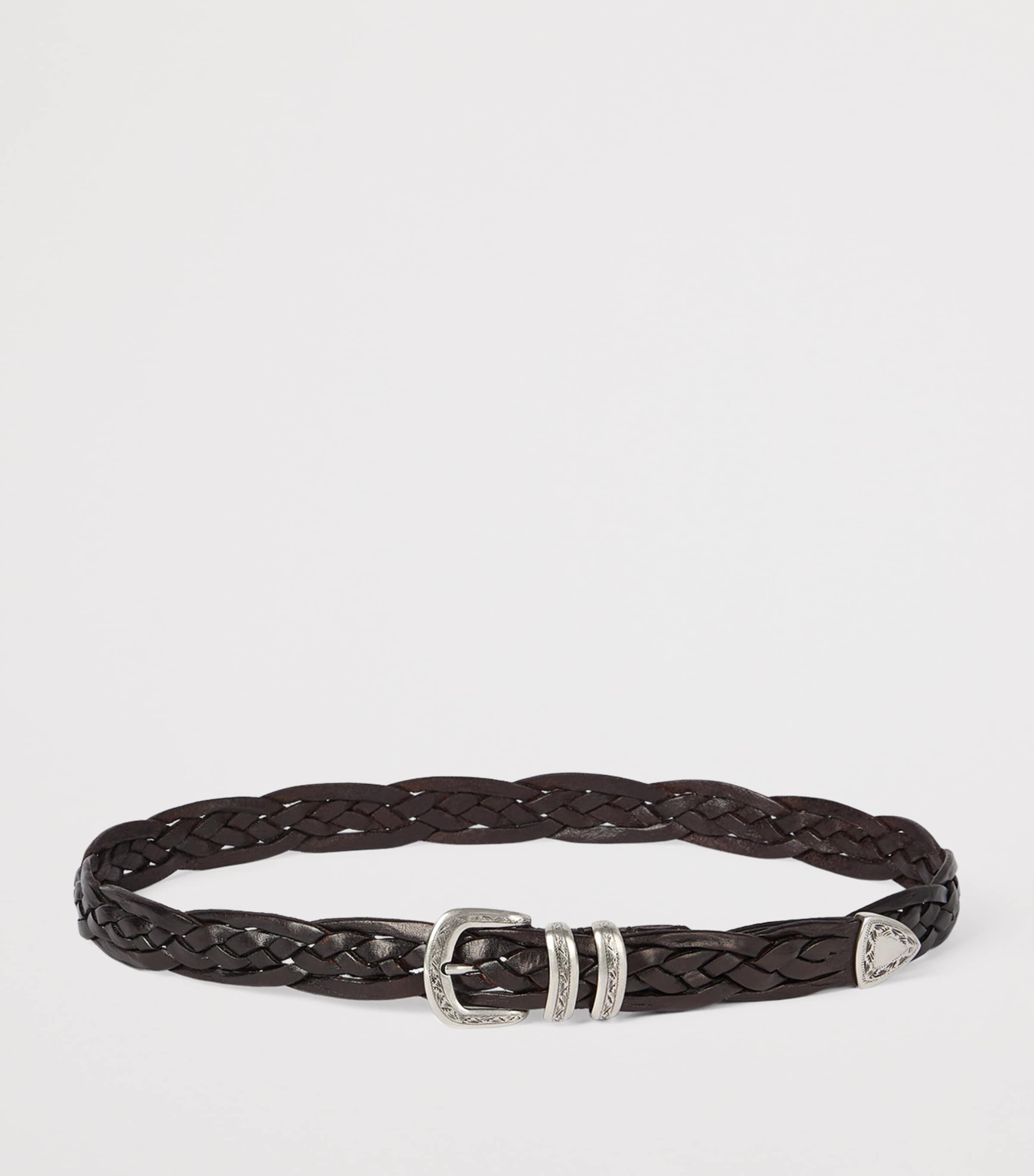 Brunello Cucinelli Calfskin Woven Belt Image 2