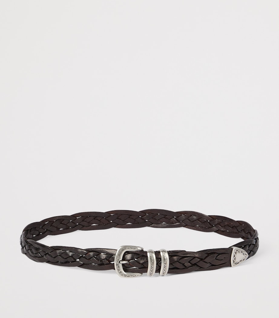 Brunello Cucinelli Calfskin Woven Belt Image 2