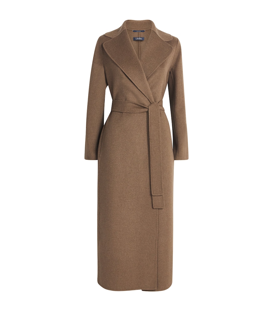 Virgin Wool Wrap Coat BROWN Image 1
