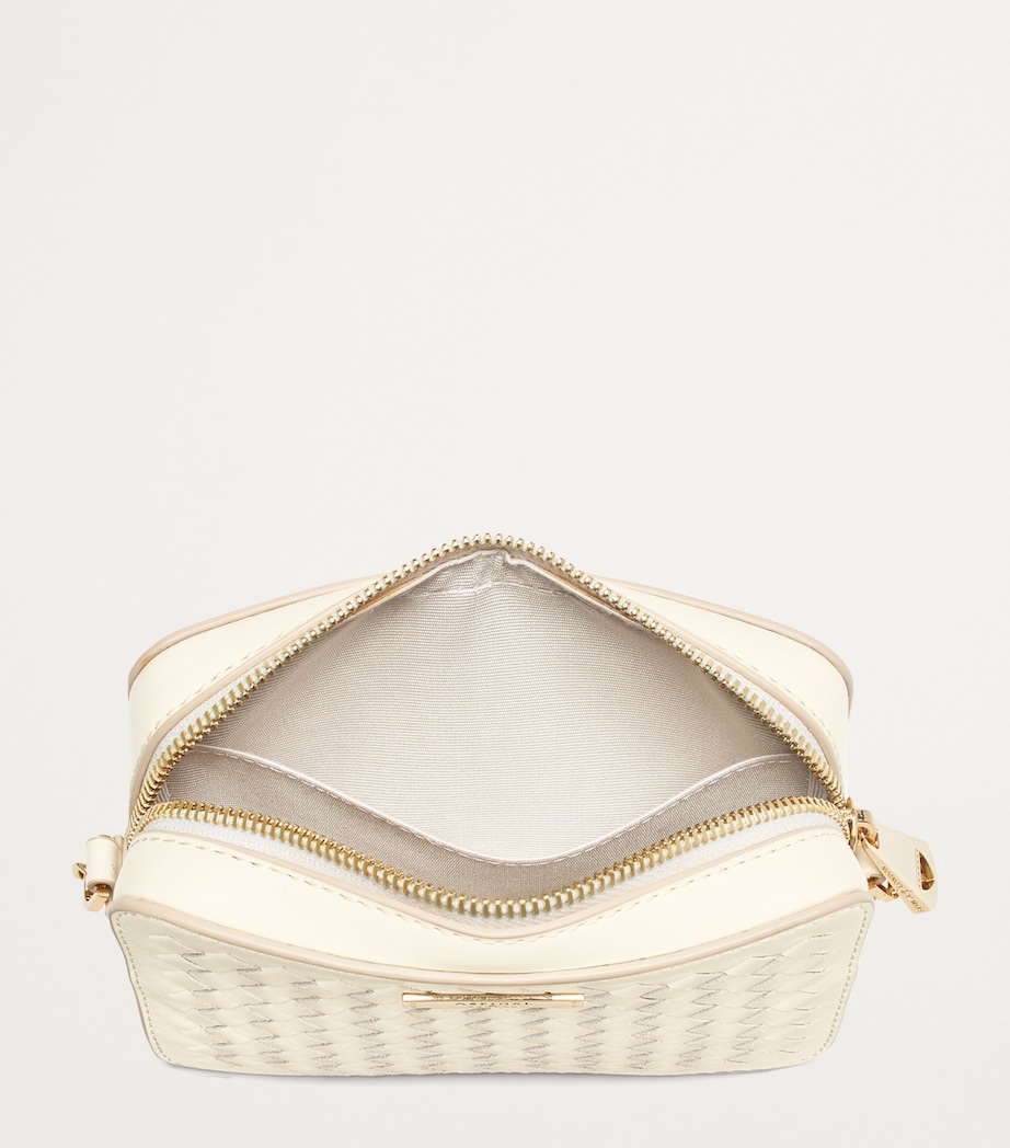 Leather Woven Milly Cross-Body Bag IVORY Image 5