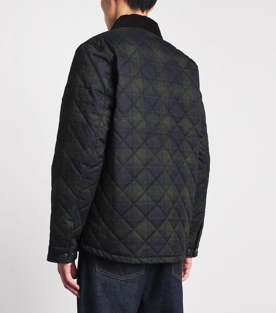 Barbour Mens Tartan Quilted Jacket Shadow Classic Image 5