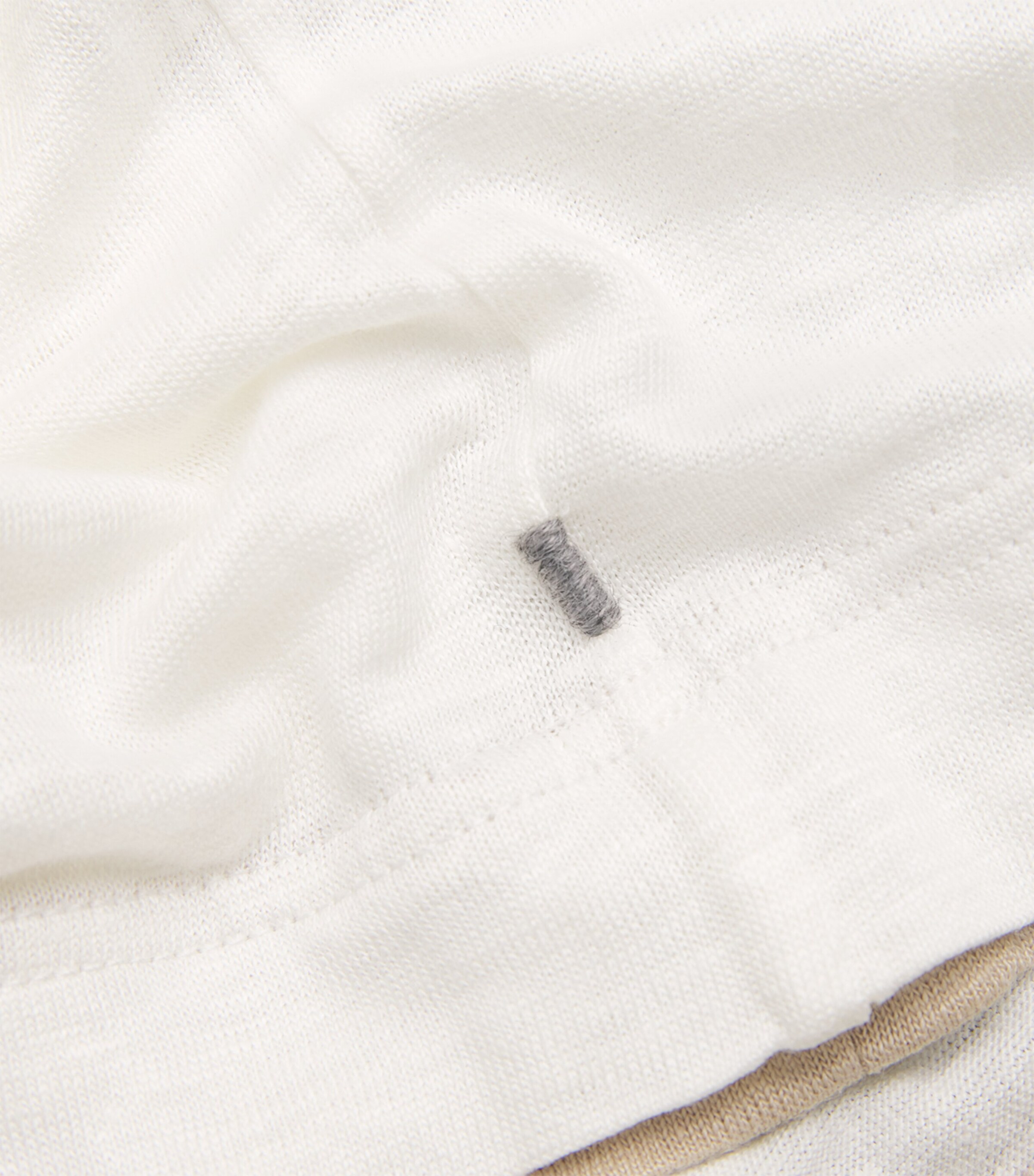 Eleventy Mens x Harrods Linen Double-Layer T-Shirt Bianco E Beige Image 5