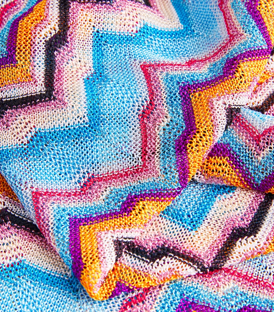 Classic Zigzag Wide-Leg Trousers S72LG MULTICOLOR Image 5