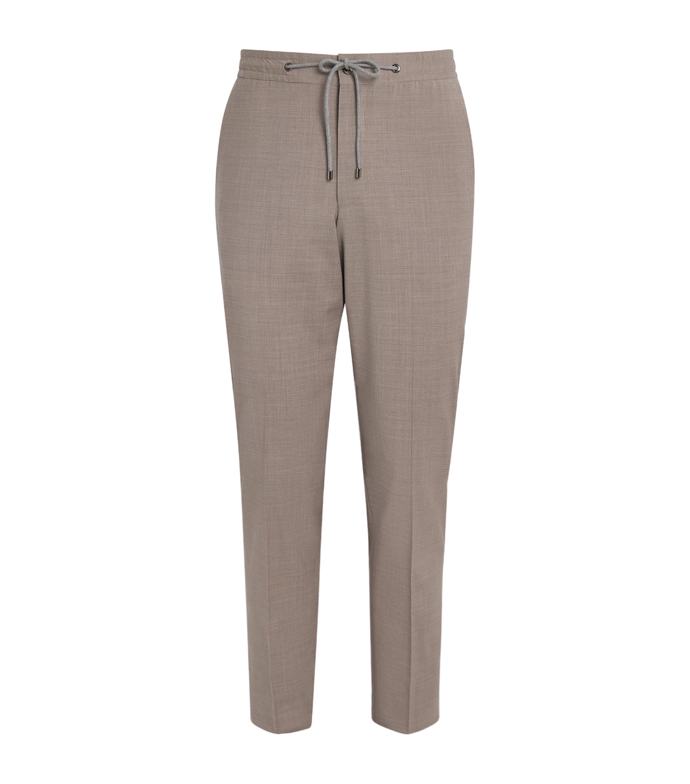 Virgin Wool-Blend Drawstring Trousers 035 NATURAL / BEIGE Image 1