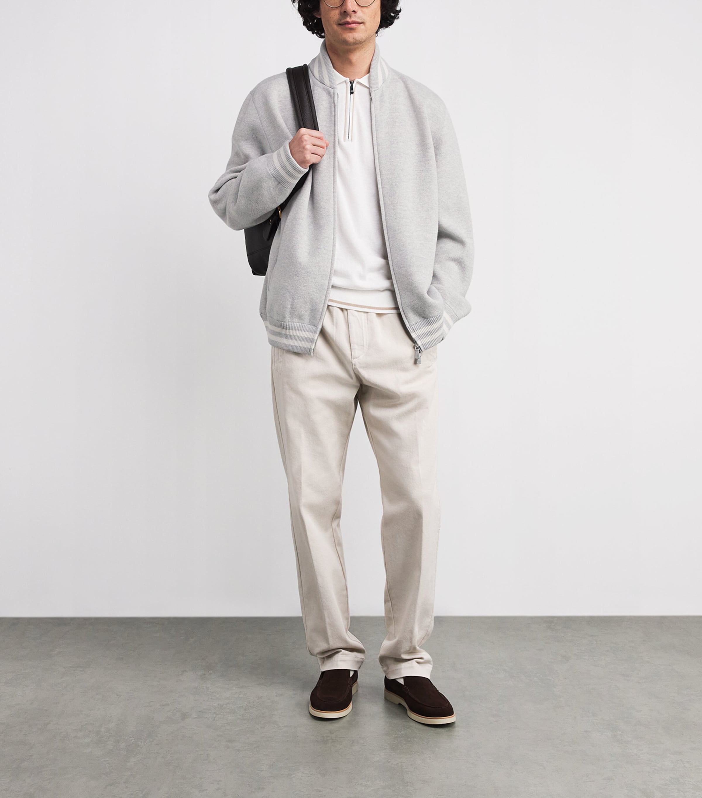 Wool Bomber Jacket GRIGIO CHIARO E SABB Image 2